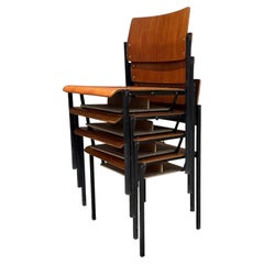 Model 4033 Minimalist Industrial School Chairs Branko Uršič Stol Kamnik