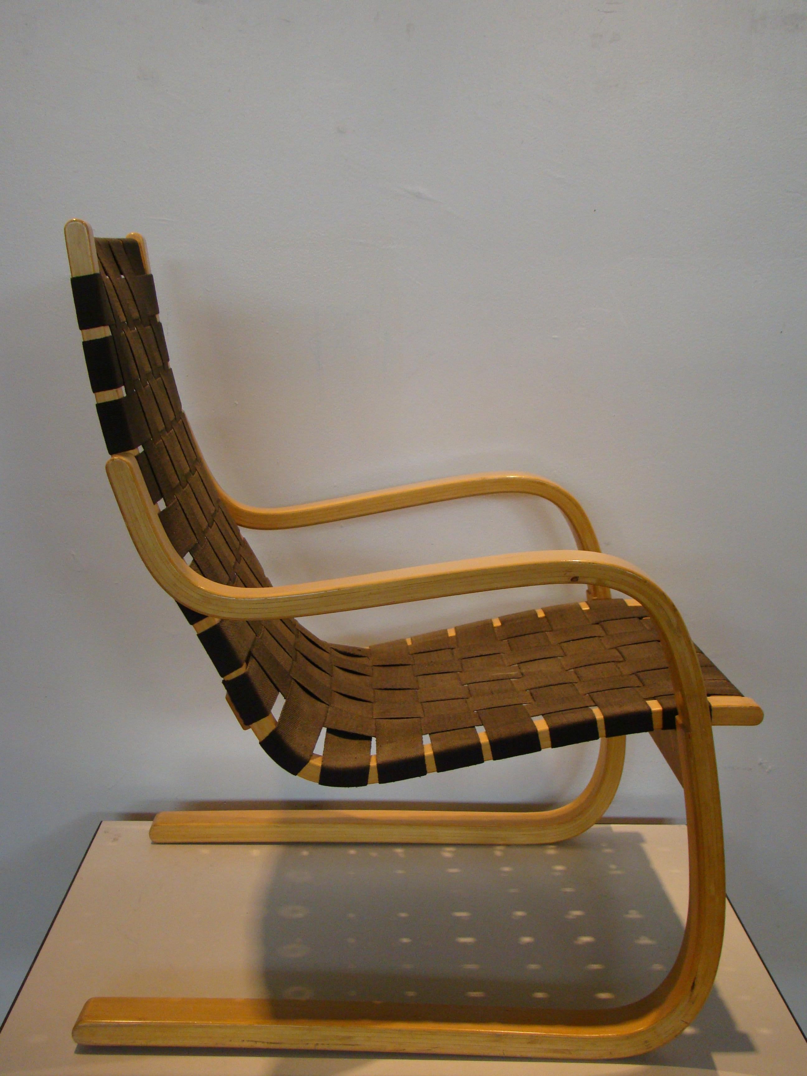 Norwegian Model #406 Armchairs Pair by Alvar Aalto, Made in Finland for ICF