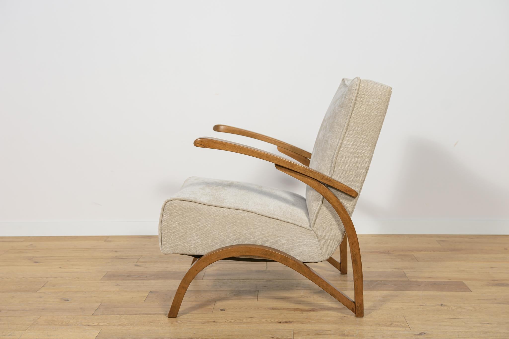 Sessel Modell 410 von Jindřich Halabala für UP Závody, Tschechoslowakei, 1930er Jahre. im Angebot 3