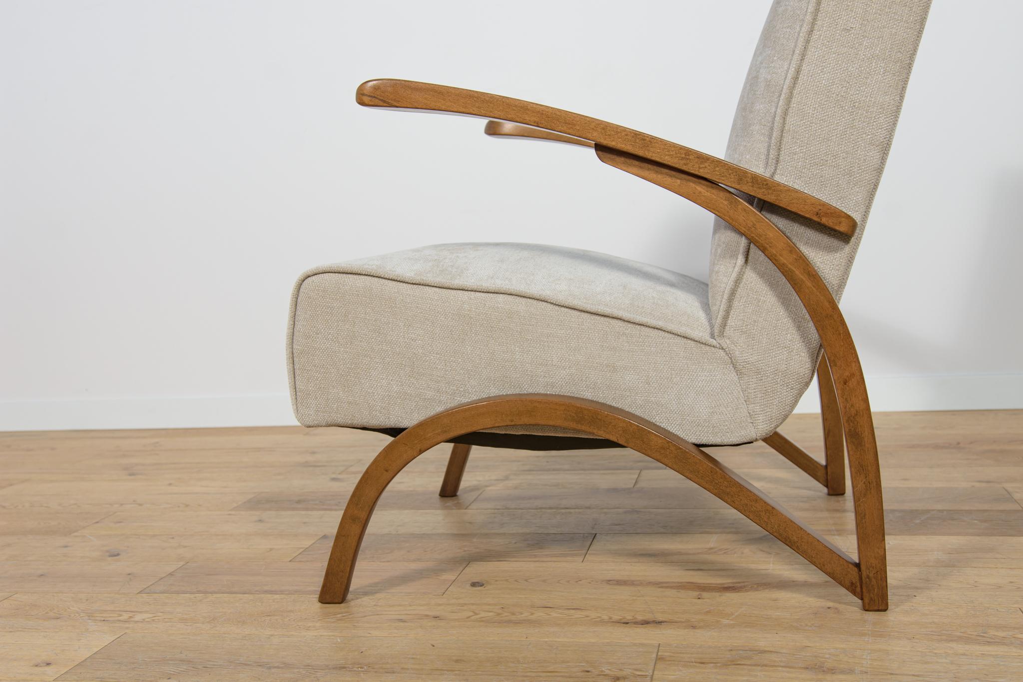 Sessel Modell 410 von Jindřich Halabala für UP Závody, Tschechoslowakei, 1930er Jahre. im Angebot 10