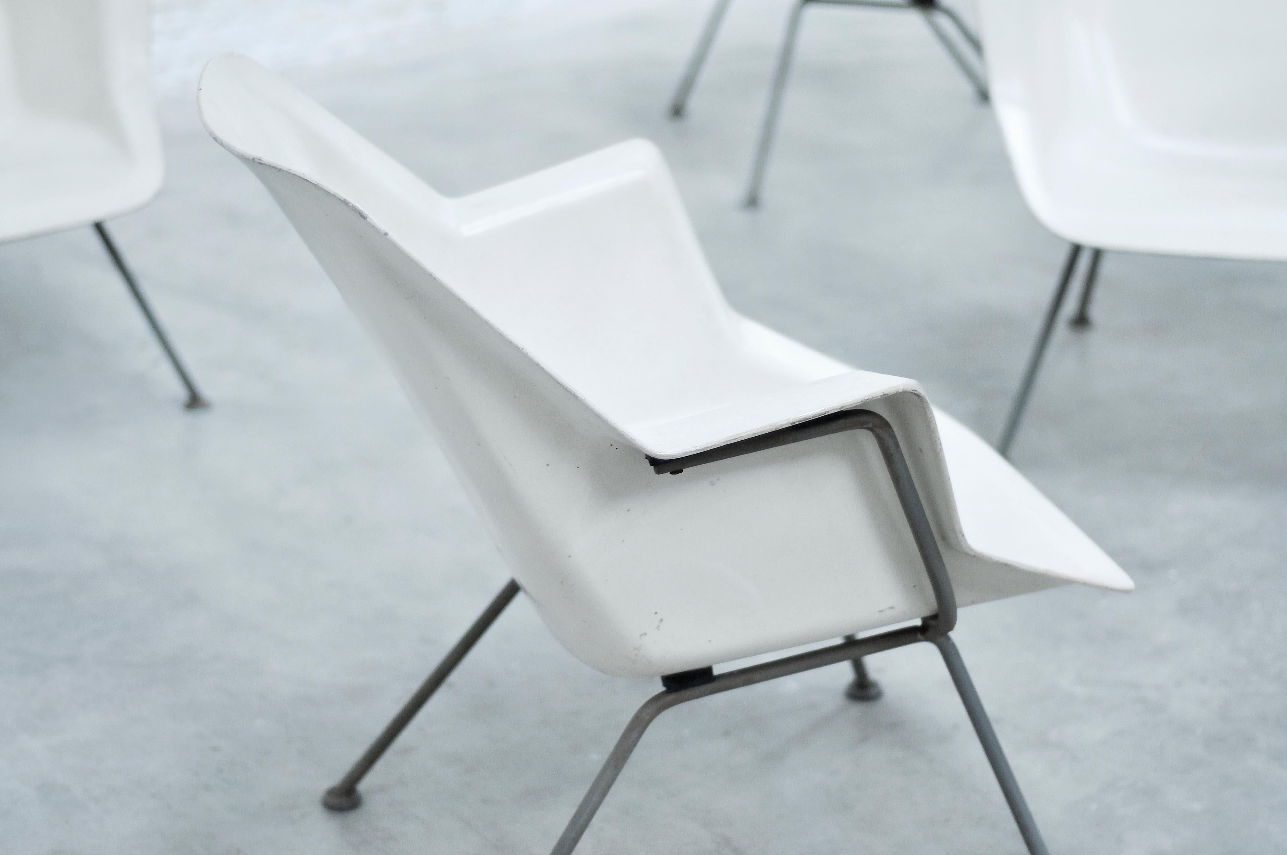 Sedie Model 416 di Wim Rietveld & André Cordemeyer per Gispen, Set di 4, 1957 in vendita 1