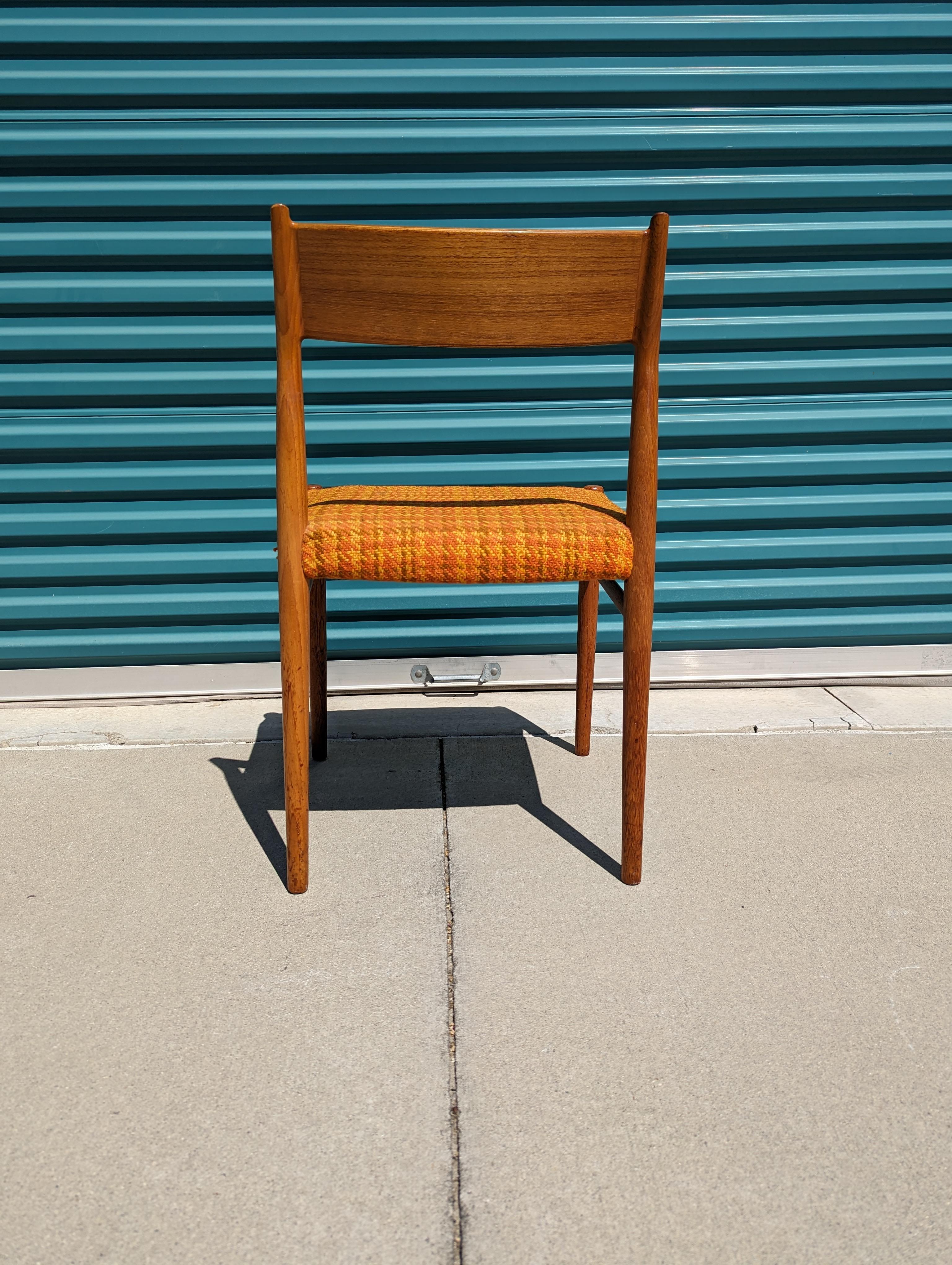 Mid-Century Modern Model 418 Teak Dining Chair by Arne Vodder for Sibast, Denmark, 1960s For Sale