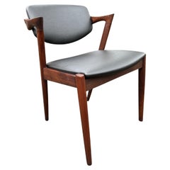Model 42 Chair in Solid Santos Rosewood by Kai Kristiansen for Schou Andersen