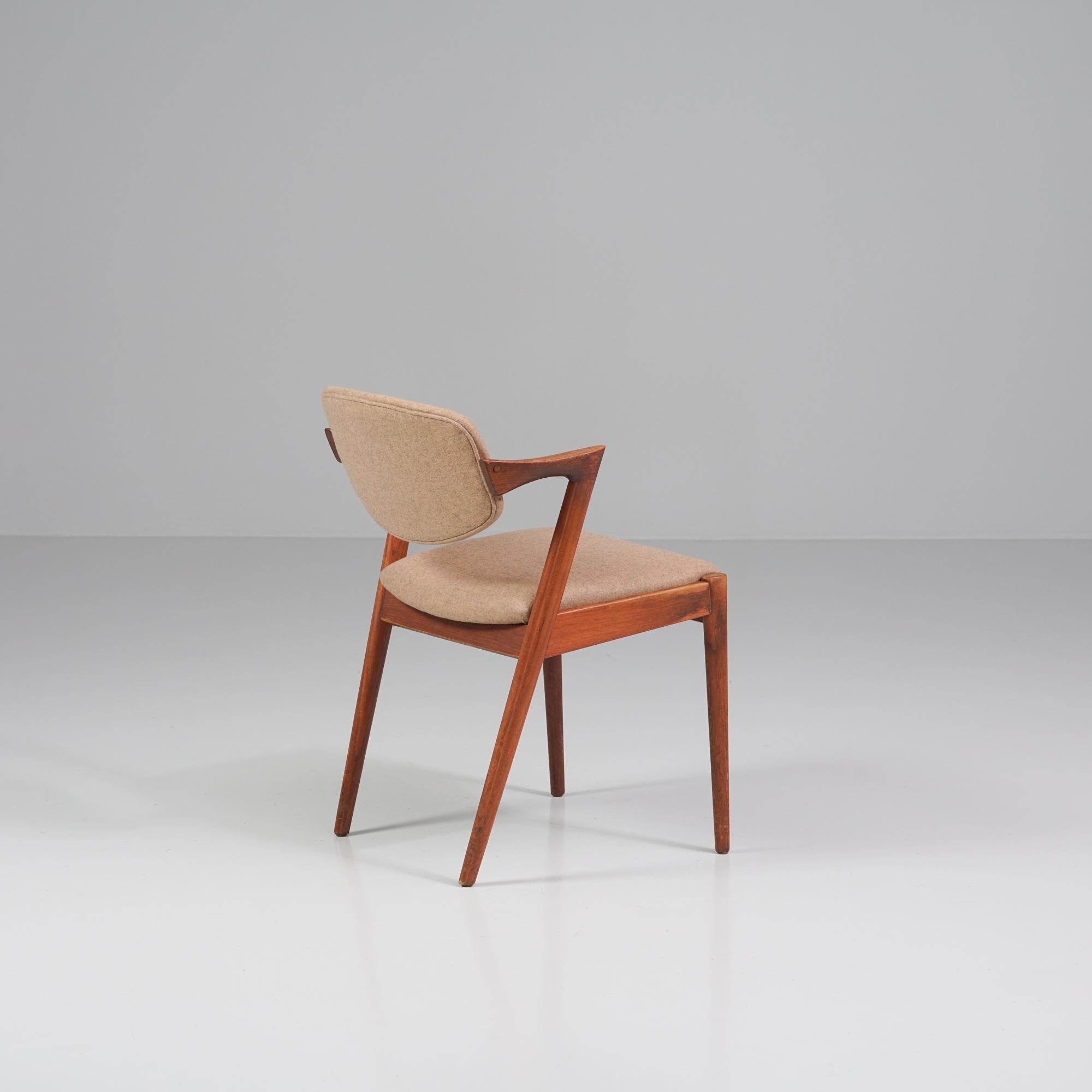 Danish Model 42 Chair, Kai Kristiansen, Schou Andersen Møbelfabrik, 1950/1960s For Sale