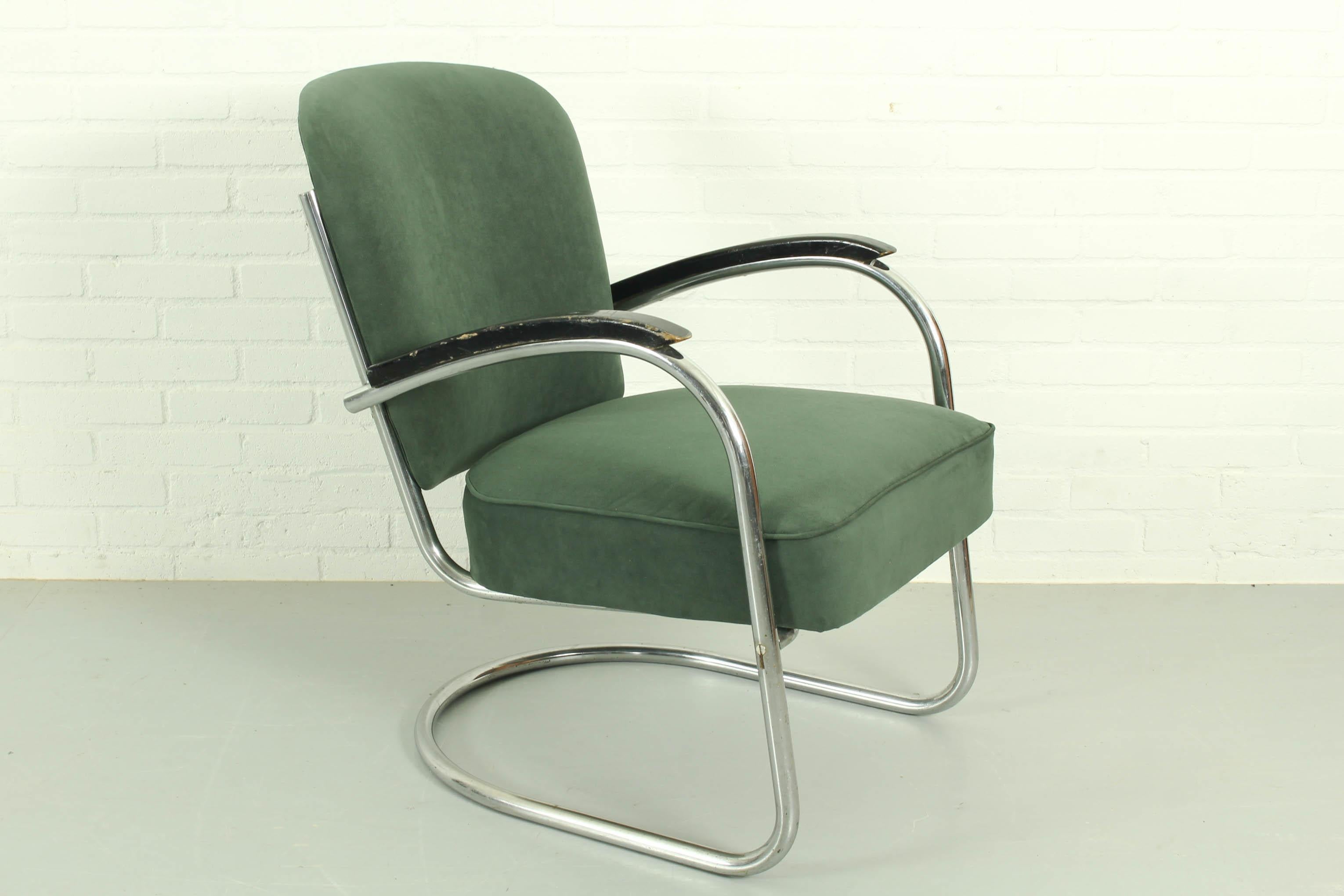 Dutch Model 436 Lounge Chair by Paul Schuitema For D3, 1930s For Sale