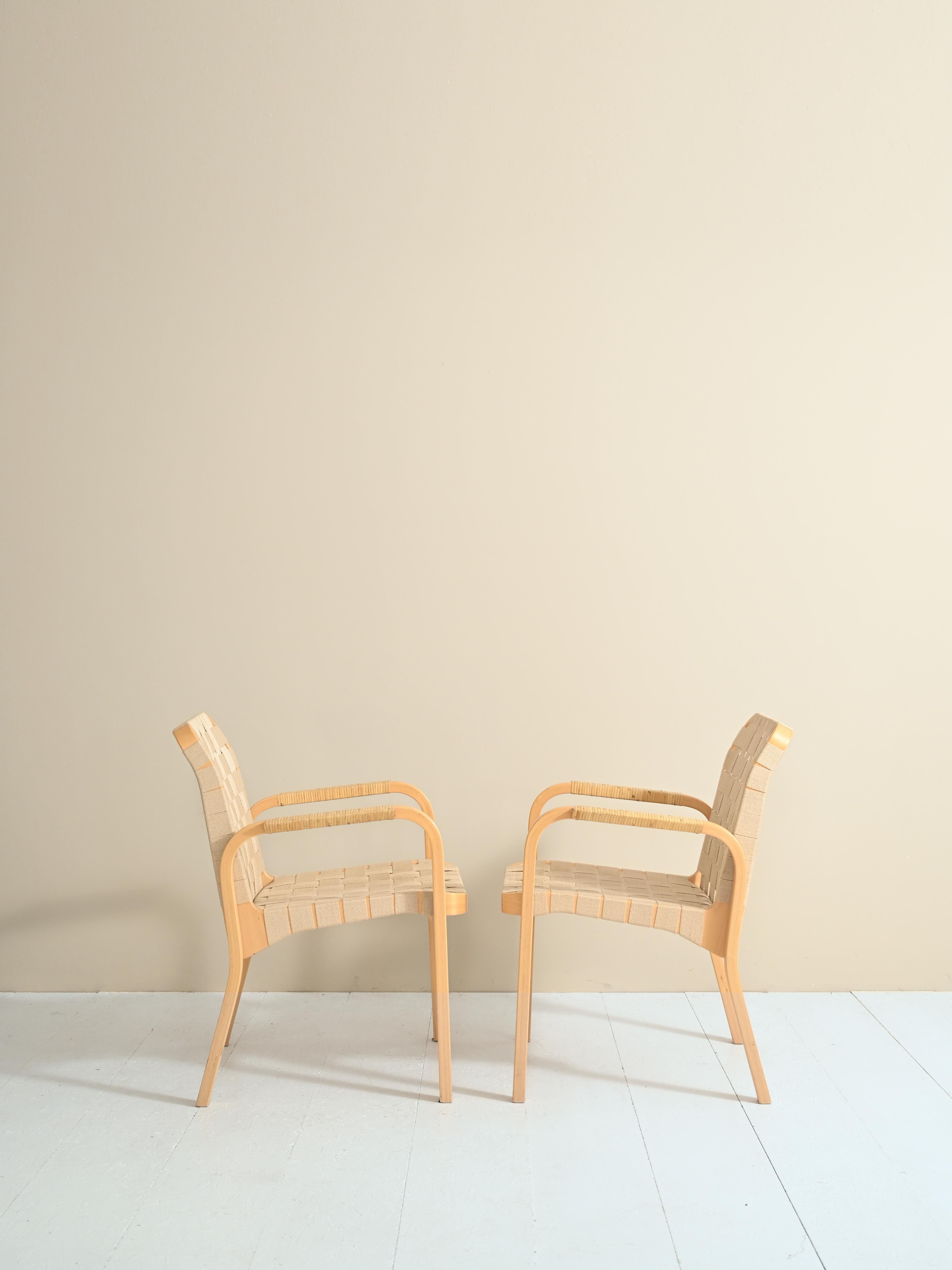 'Model 45'  birch armchairs by Alvar Aalto 6