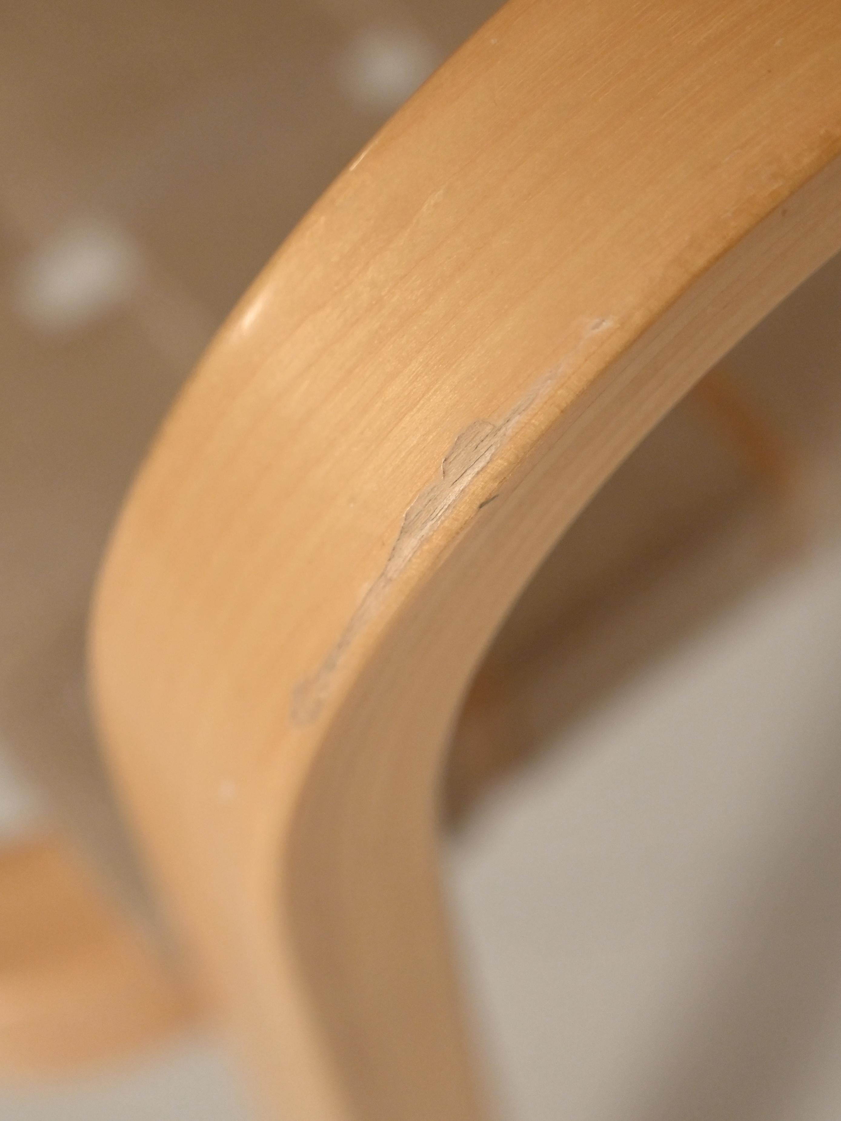 Canvas 'Model 45'  birch armchairs by Alvar Aalto