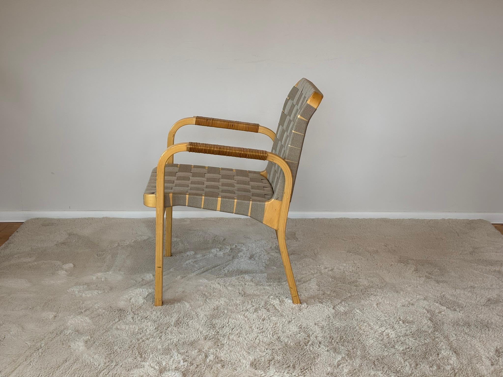 Mid-Century Modern Model 45 Lounge Chairs by Alvar Aalto for Artek, 1970s For Sale