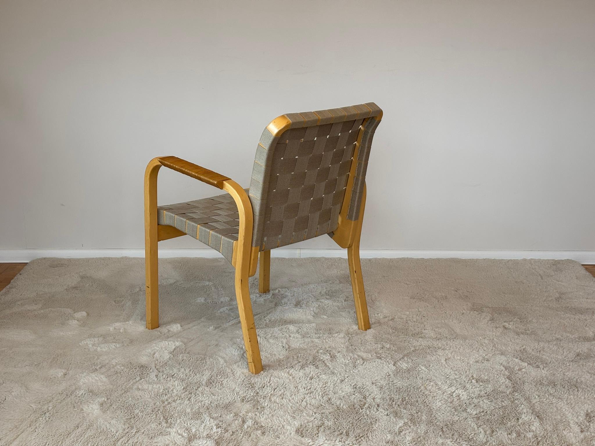Woodwork Model 45 Lounge Chairs by Alvar Aalto for Artek, 1970s For Sale