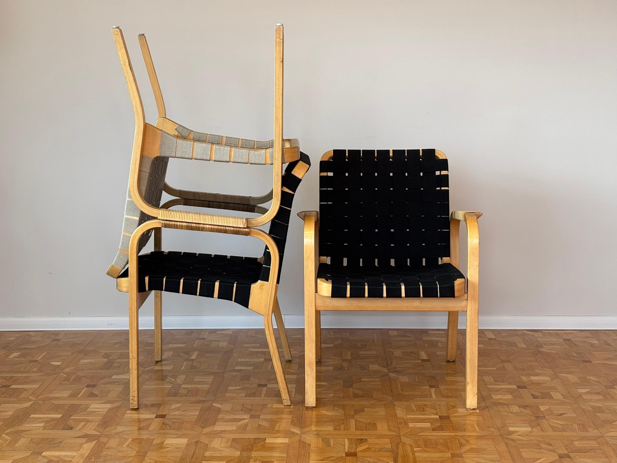 Model 45 Lounge Chairs by Alvar Aalto for Artek, 1970s Set of 2 For Sale 6