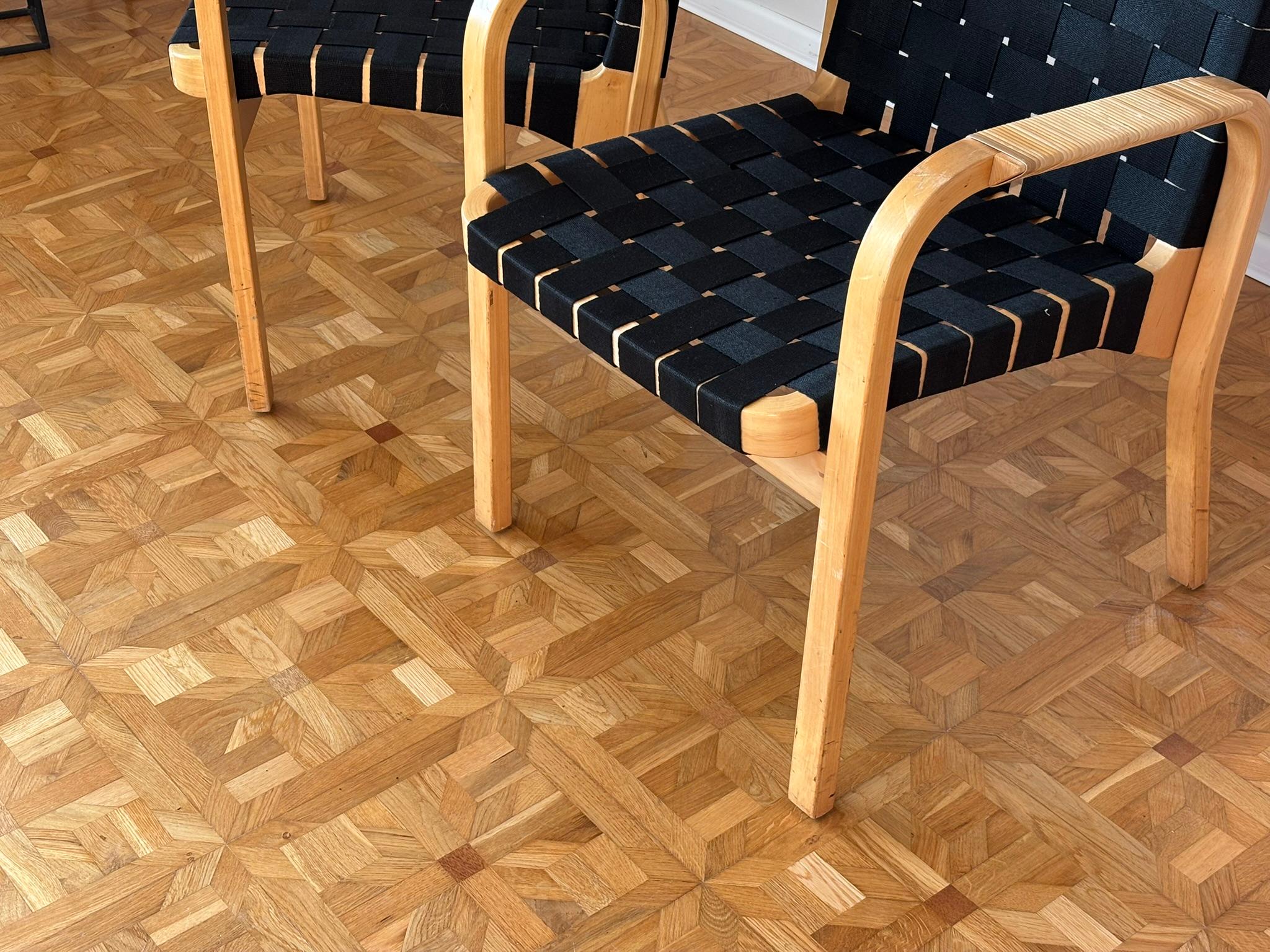 Model 45 Lounge Chairs by Alvar Aalto for Artek, 1970s Set of 2 For Sale 9