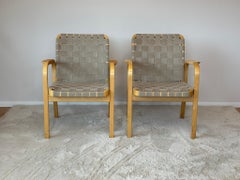 Model 45 Lounge Chairs by Alvar Aalto for Artek, 1970s Set of 2