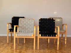 Model 45 Lounge Chairs by Alvar Aalto for Artek, 1970s Set of 4