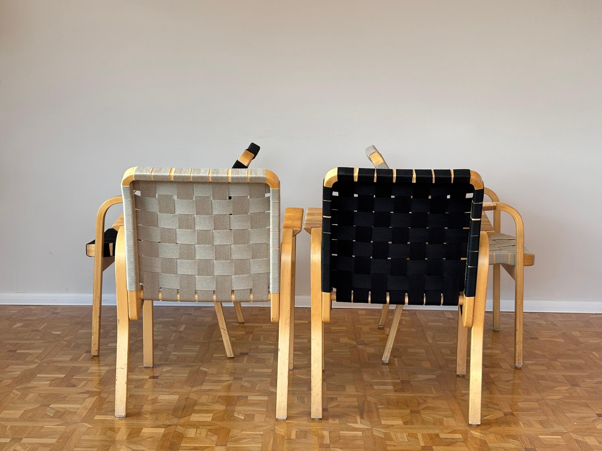 Model 45 Lounge Chairs by Alvar Aalto for Artek, 1970s Set of 4 In Good Condition For Sale In Radomsko, Województwo łódzkie