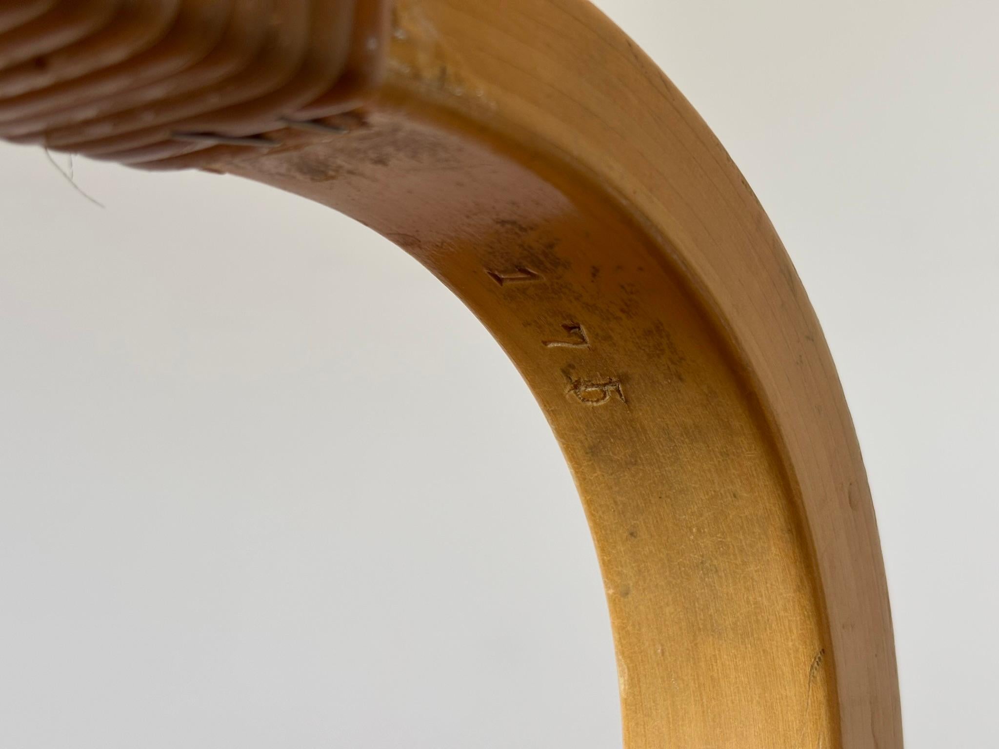 Model 45 Lounge Chairs by Alvar Aalto for Artek, 1970s Set of 4 For Sale 1