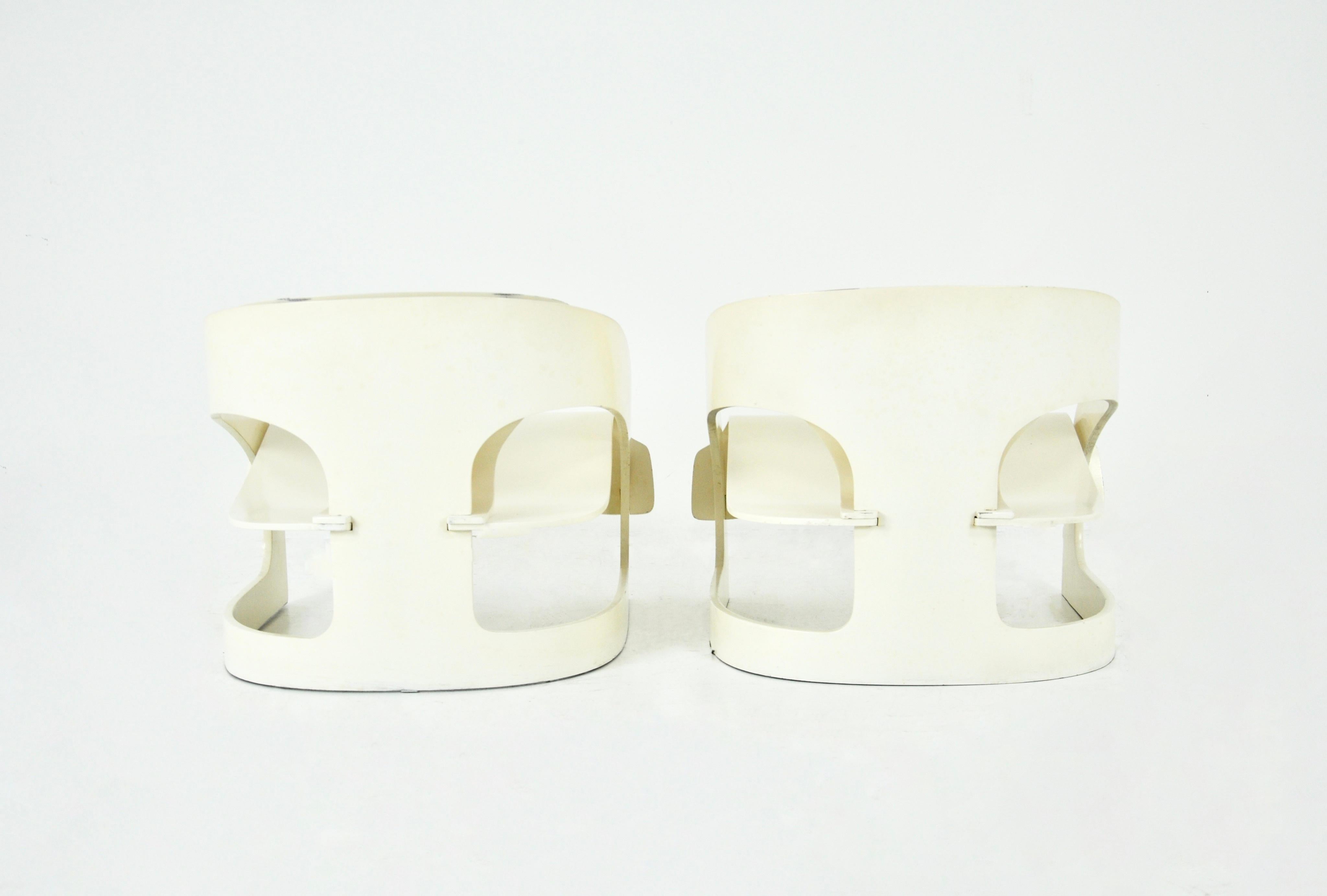 Mid-20th Century Model 4801 Armchairs by Joe Colombo for Kartell, 1960s, set of 2 For Sale