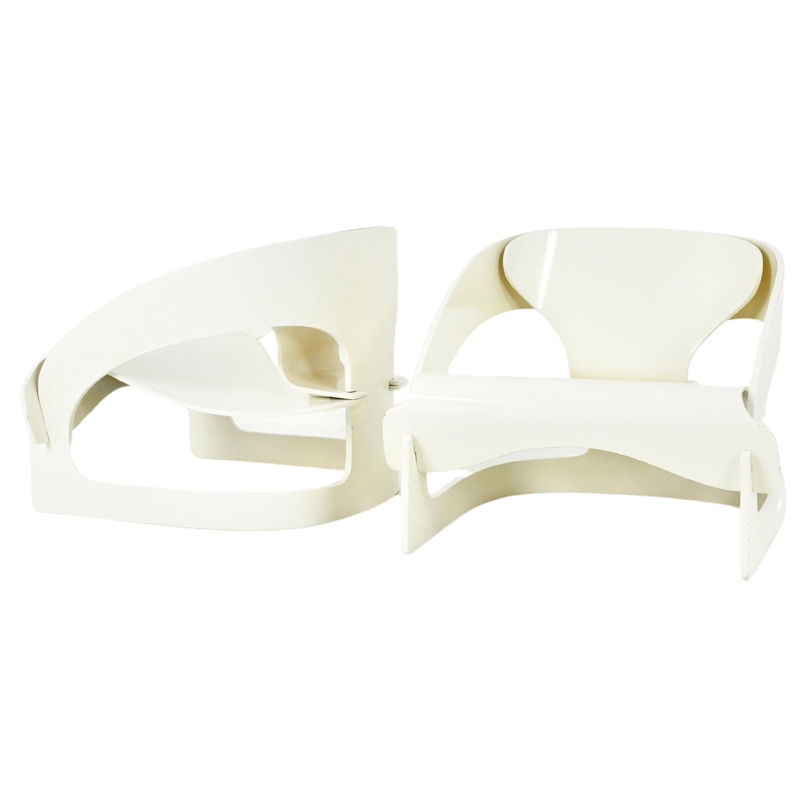 Model 4801 Armchairs by Joe Colombo for Kartell, 1960s, set of 2