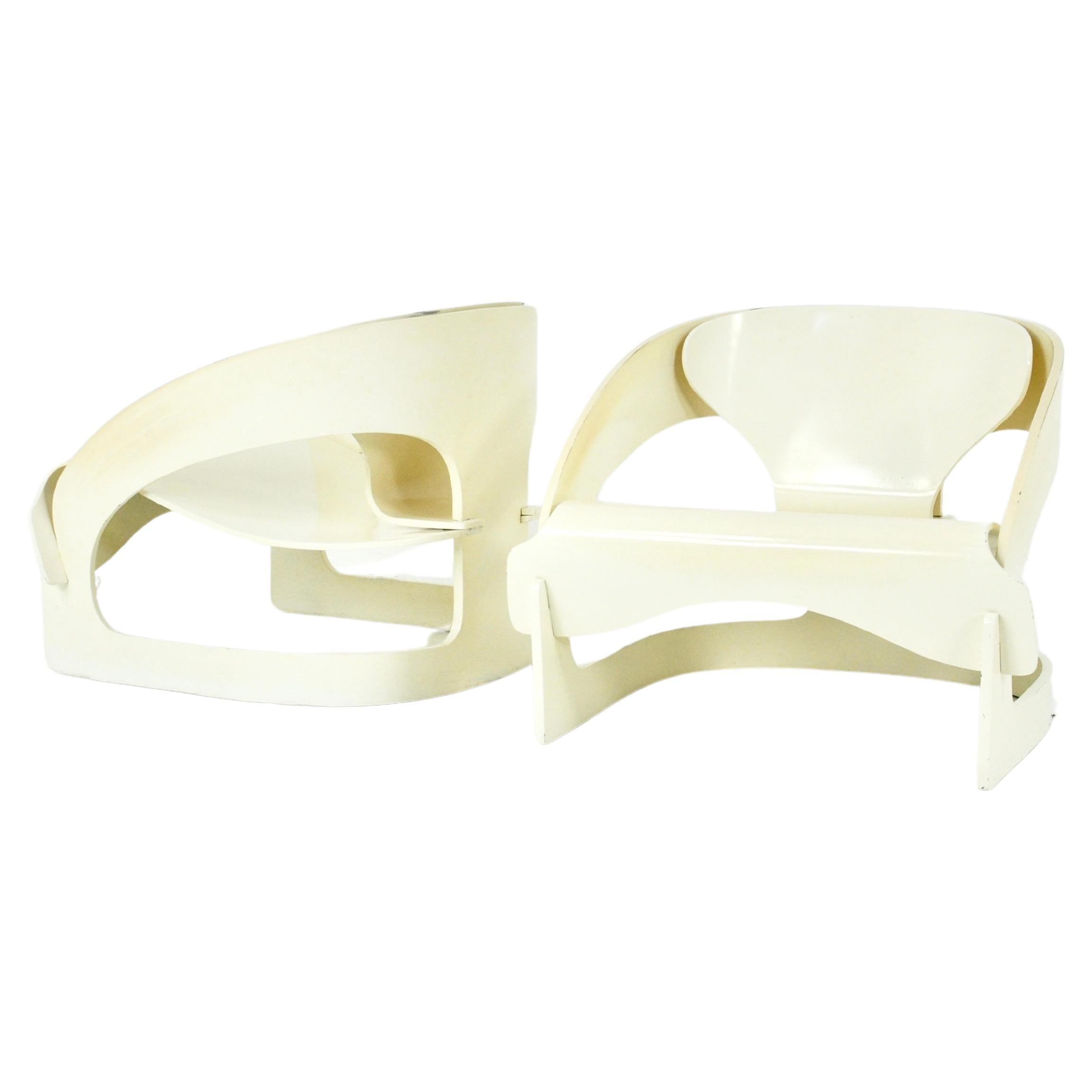 Model 4801 Armchairs by Joe Colombo for Kartell, 1960s, set of 2 For Sale
