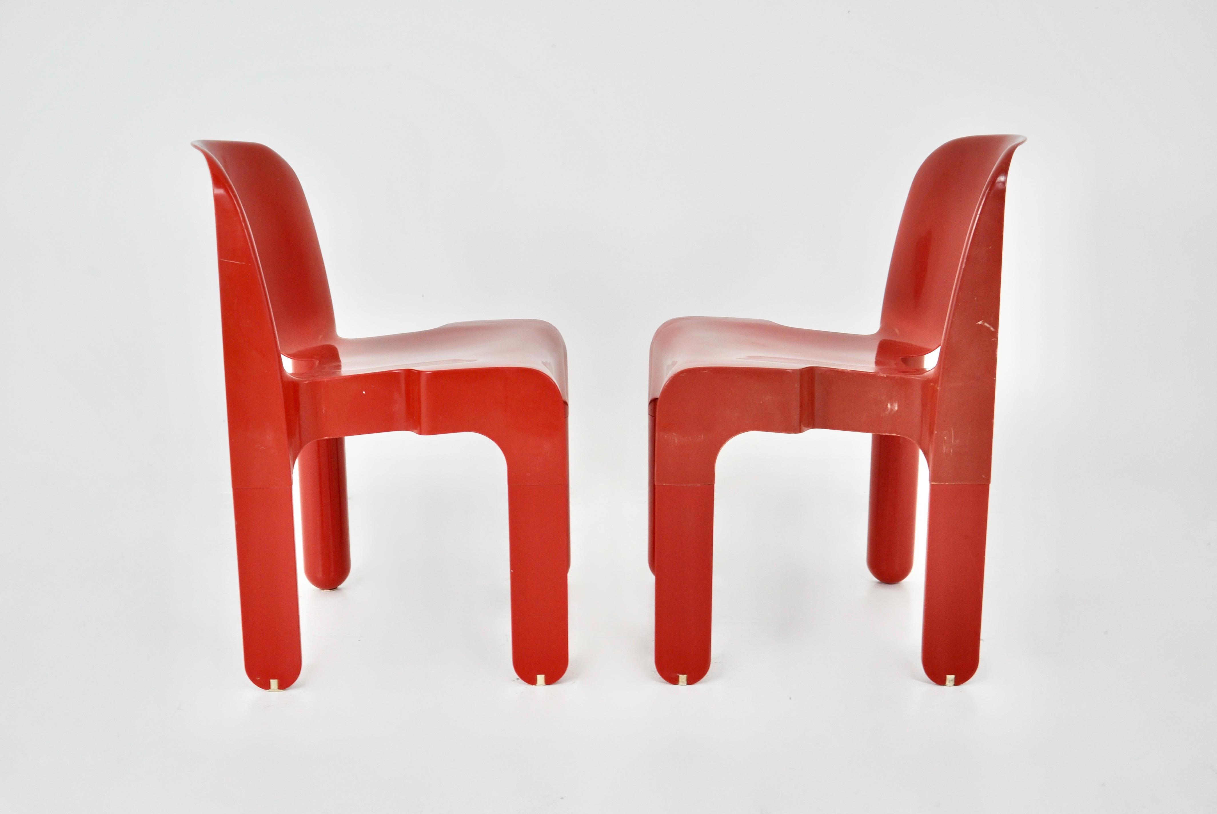 Italian Model 4867 chairs by Joe Colombo for Kartell, 1970S, set of 2 For Sale