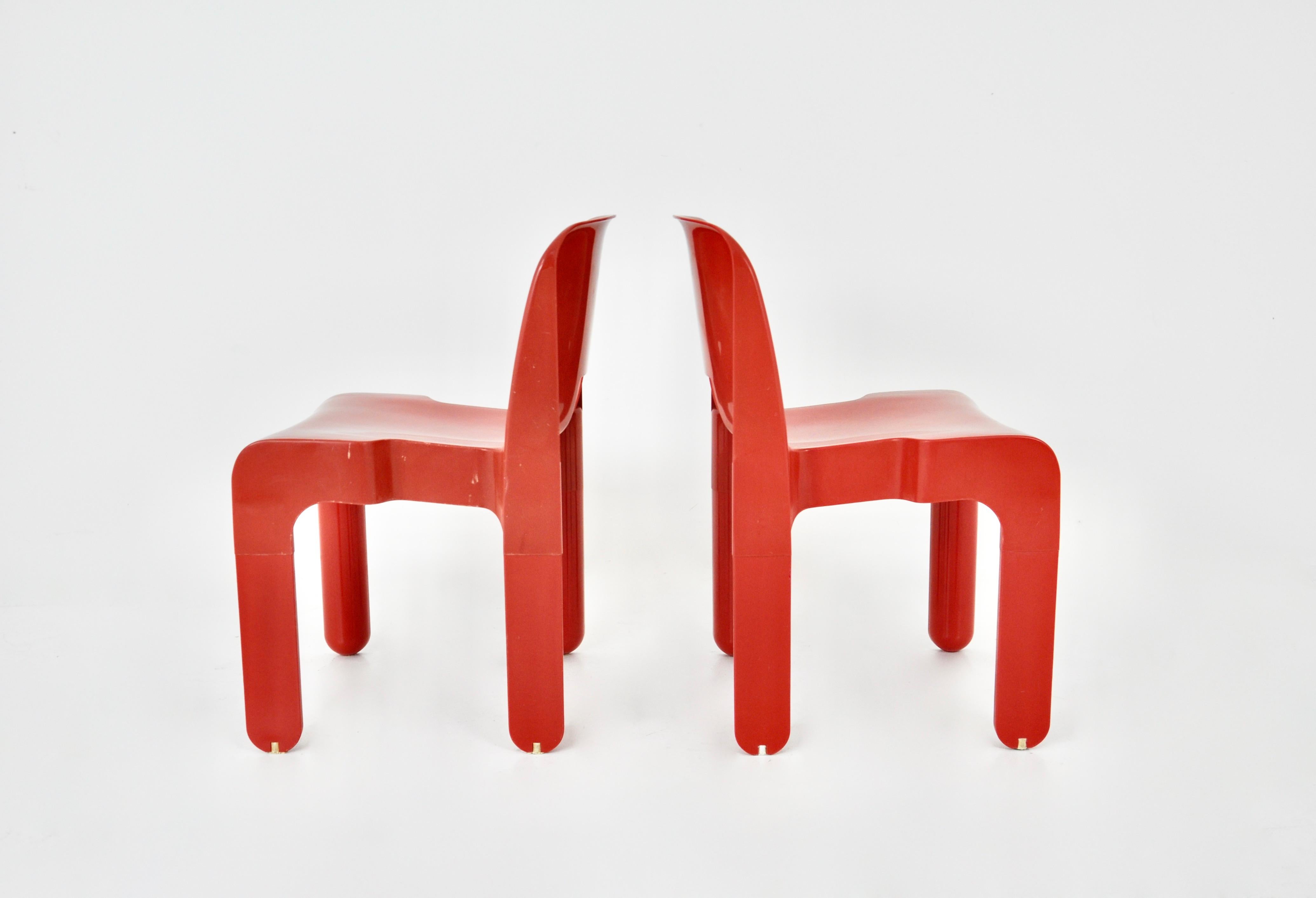 Late 20th Century Model 4867 chairs by Joe Colombo for Kartell, 1970S, set of 2 For Sale