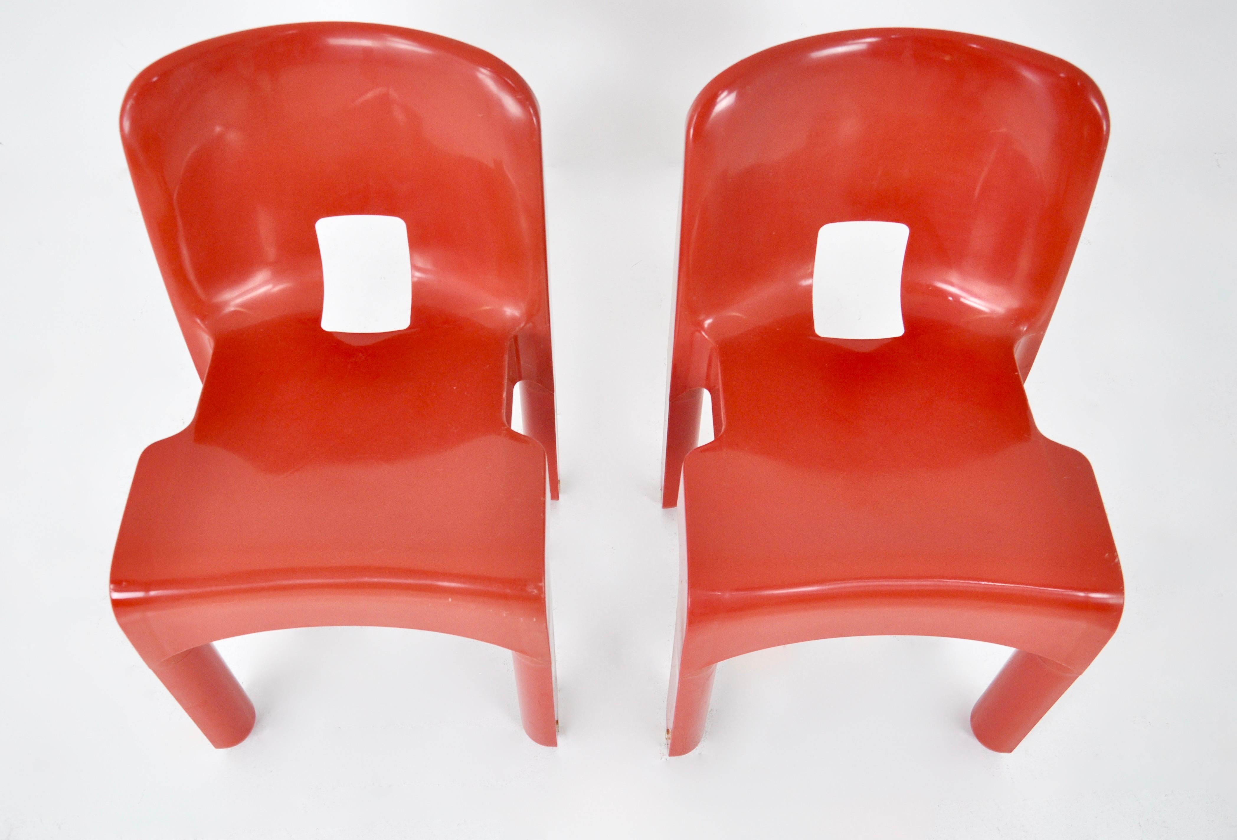 Model 4867 chairs by Joe Colombo for Kartell, 1970S, set of 2 For Sale 1