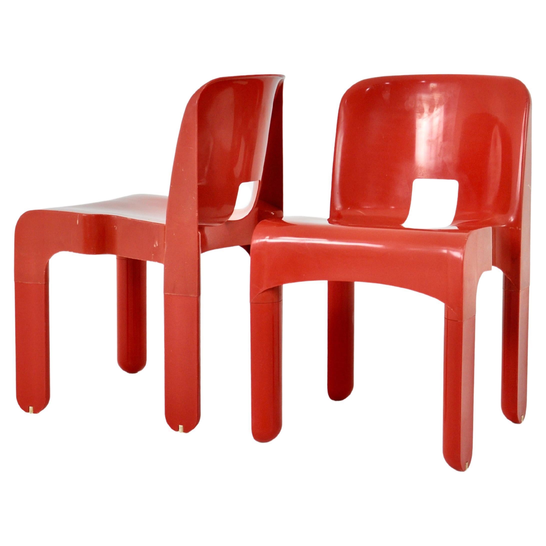 Model 4867 chairs by Joe Colombo for Kartell, 1970S, set of 2 For Sale