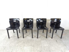 Model 4870 Dining Chairs by Anna Castelli Ferrieri for Kartell, 1980s, Set of 4