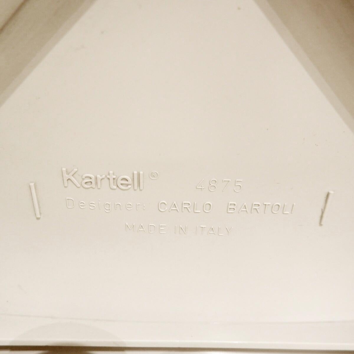 Sedie Model 4875 di Carlo Bartoli per Kartell, anni '70, set di 4 sedie In condizioni buone in vendita a Uccle, BE