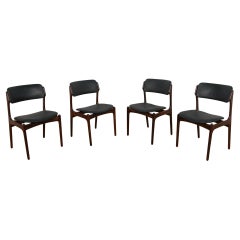 Model 49 Rosewood Dining Chairs by Erik Buch for Oddense Maskinsnedkeri .