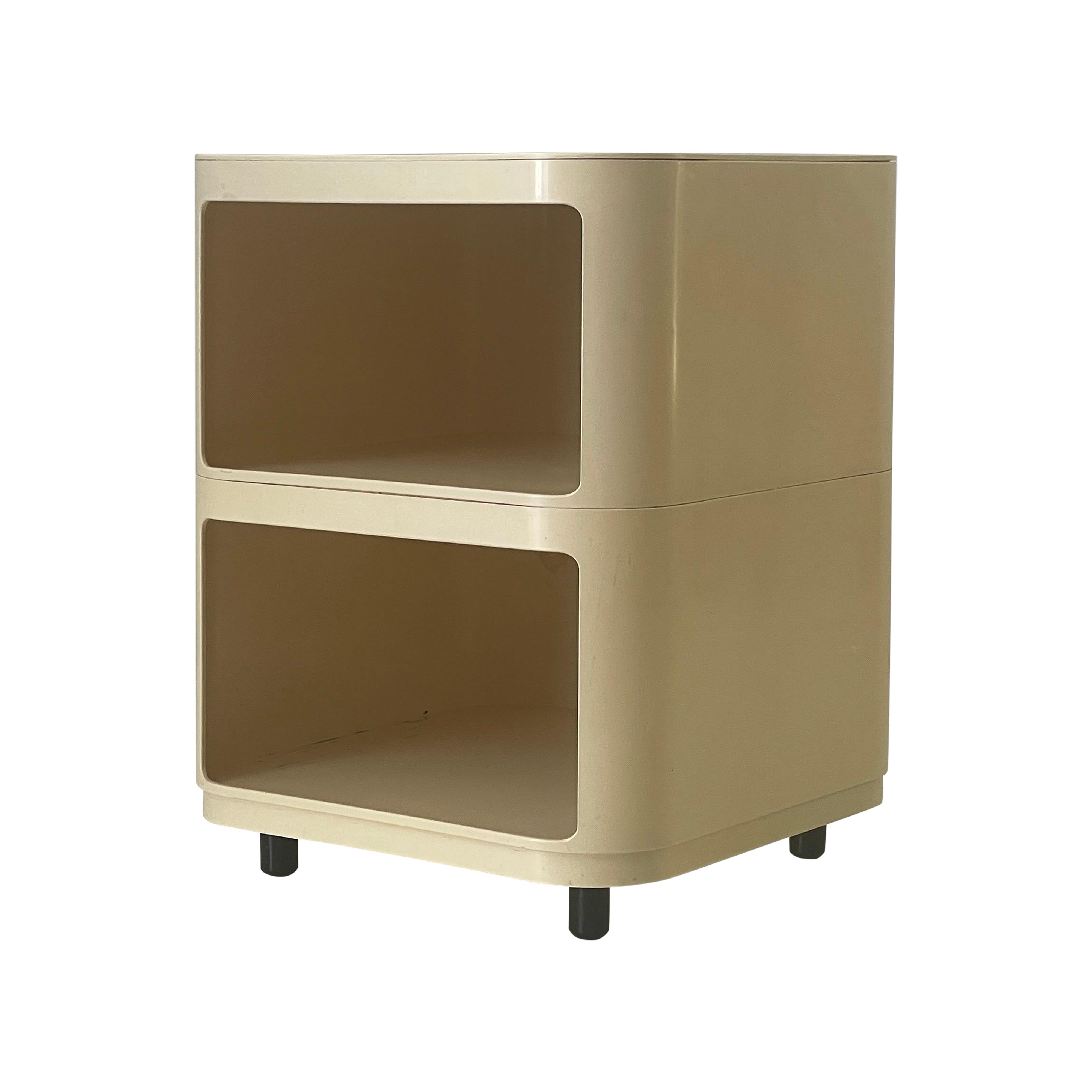 Mesilla de noche Modelo 4970 Crema de Anna Castelli para Kartell, años 70, Italia en venta