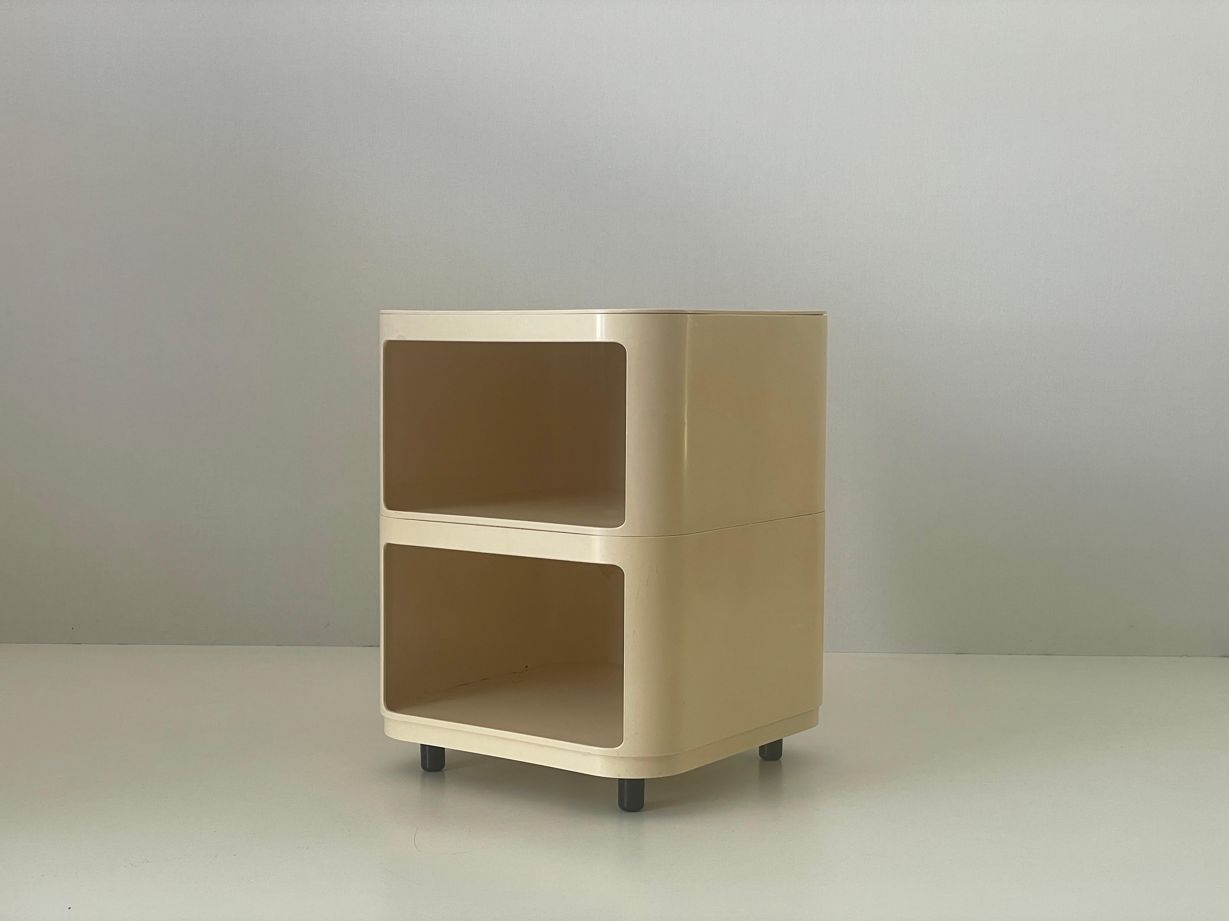 Model 4970 Cream Bedside Table by Anna Castelli for Kartell, 1970s, Italy