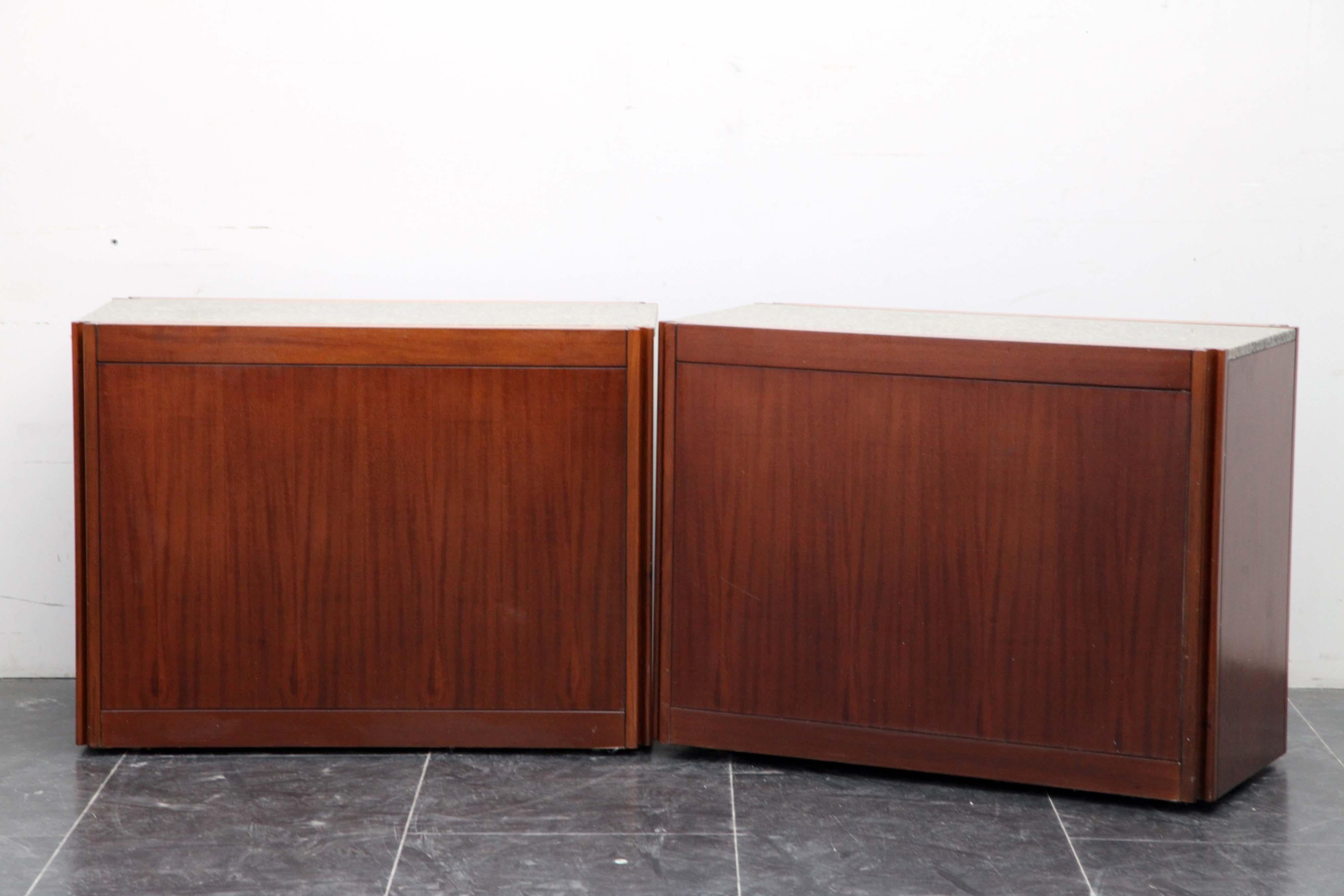 Model 4D Cabinets by Angelo Mangiarotti for Molteni, 1960s, Set of 2 For Sale 1