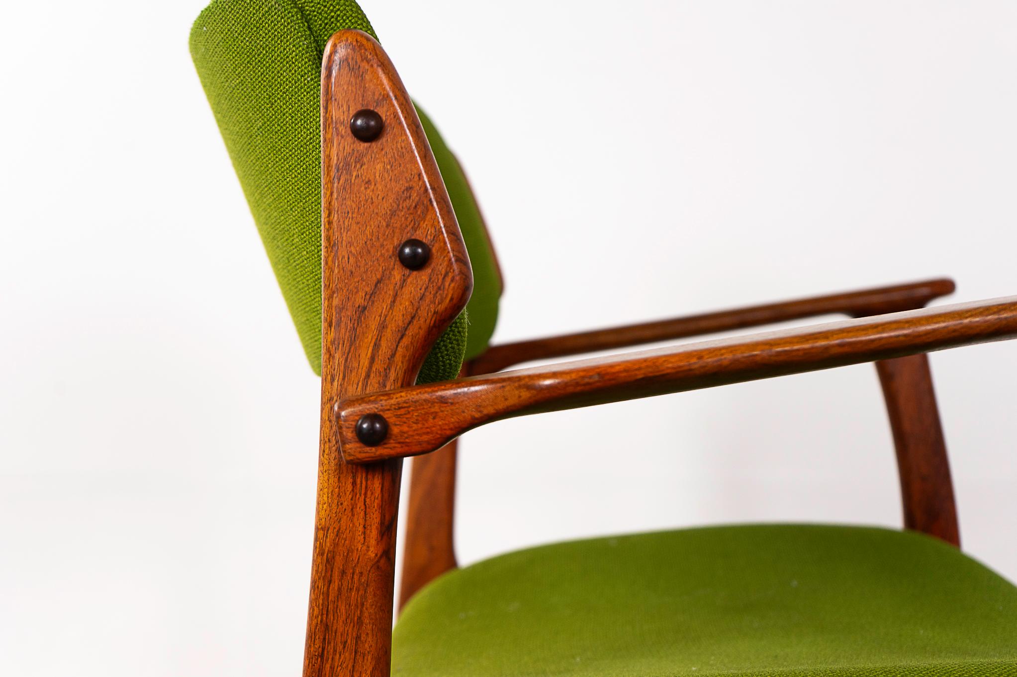 Mid-20th Century Model 50 Rosewood Armchair by Erik Buch For Sale