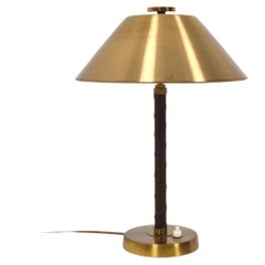 Lampe de table en laiton "Model 5014" par Einar Bäckström, Suède, années 1940