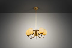 Lampadario Model "51132/5" di Gunnel Nyman per Idman, Finlandia Metà del XX secolo