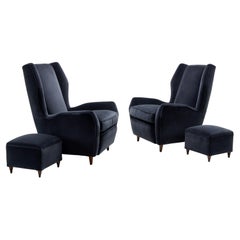 Model 512 Gio Ponti Sillones con reposapiés