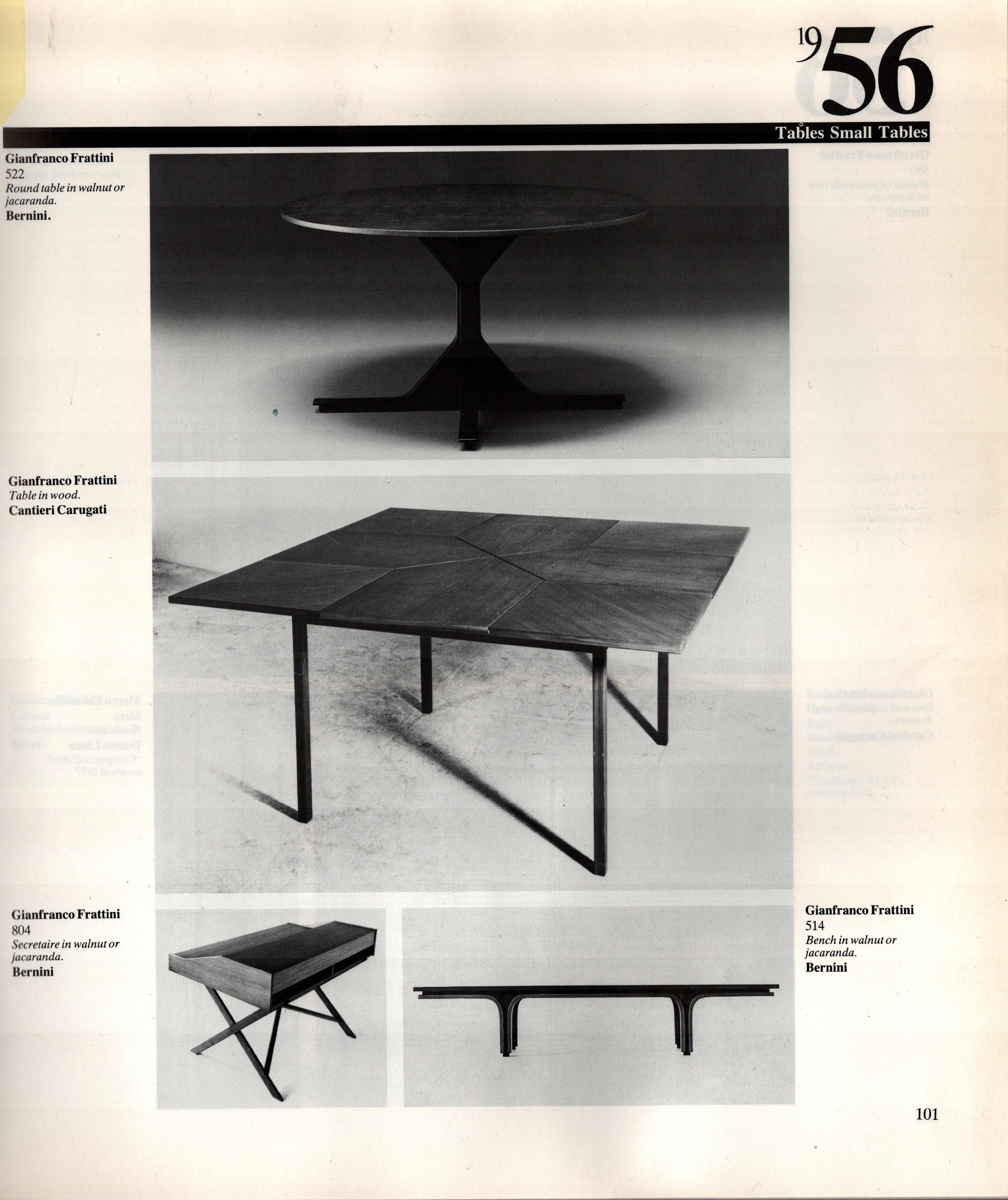 Tisch „Modell 522“, entworfen von Gianfranco Frattini, hergestellt von Bernini, Italien, 1960er Jahre im Angebot 11