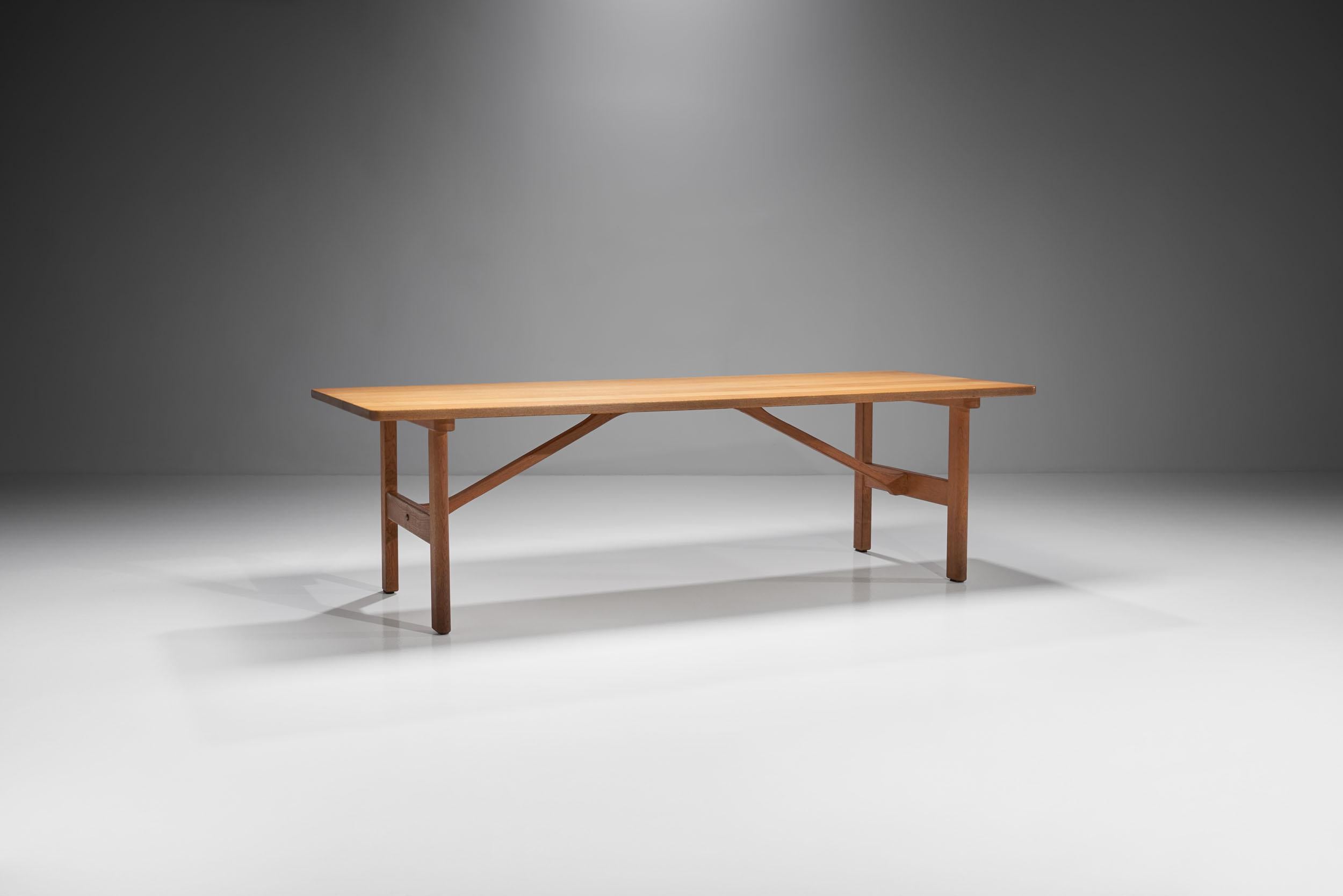 This solid oak coffee table by Danish master, Børge Mogensen, has an outstanding balance with a Classic, timeless design. This “Model 5268” mirrors Mogensen’s ideal, which was to create furniture with a restrained aesthetic that serve people.

With