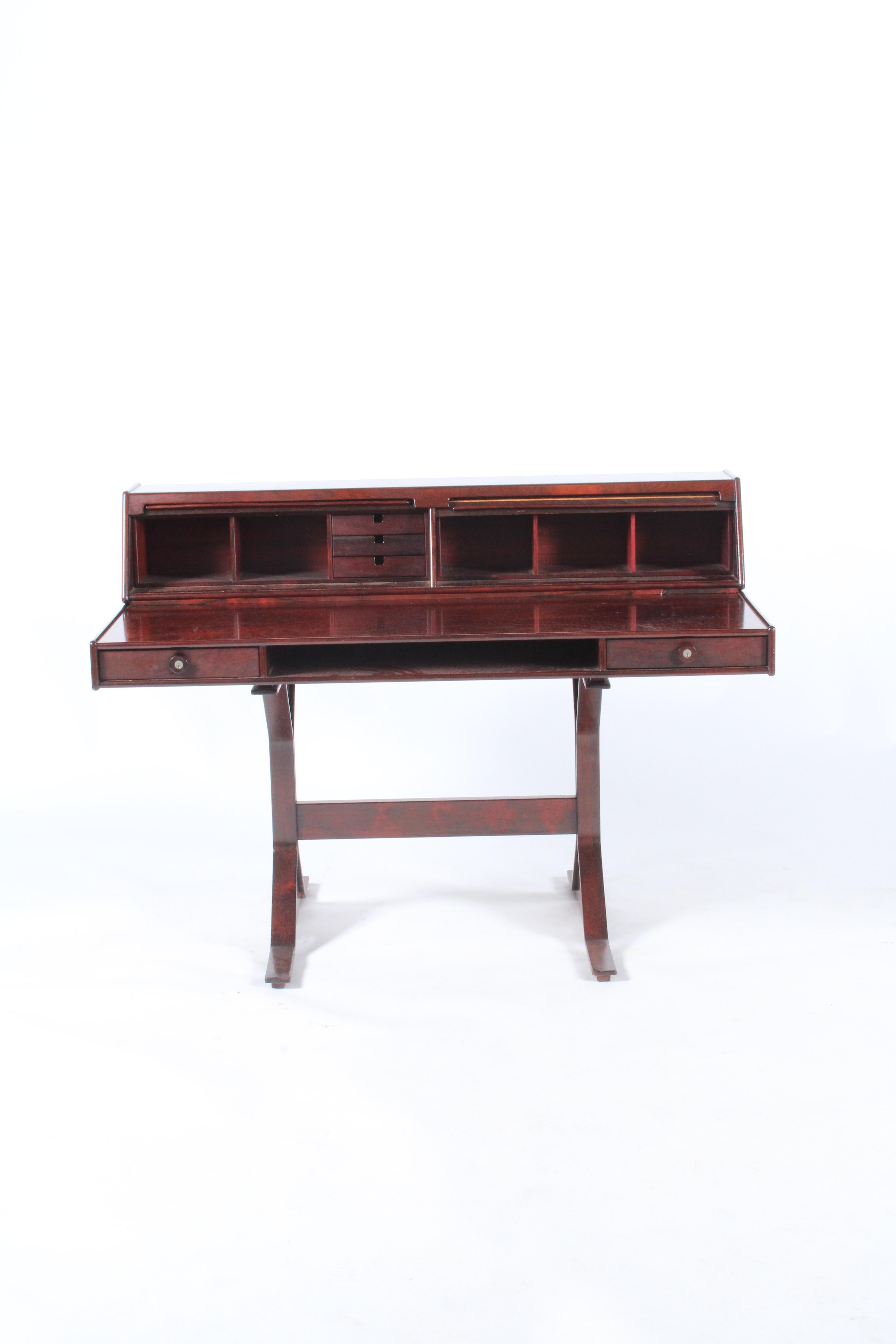 Mid-Century Modern Model 53 Mid Century Italian Desk By Gianfranco Frattini For Bernini For Sale