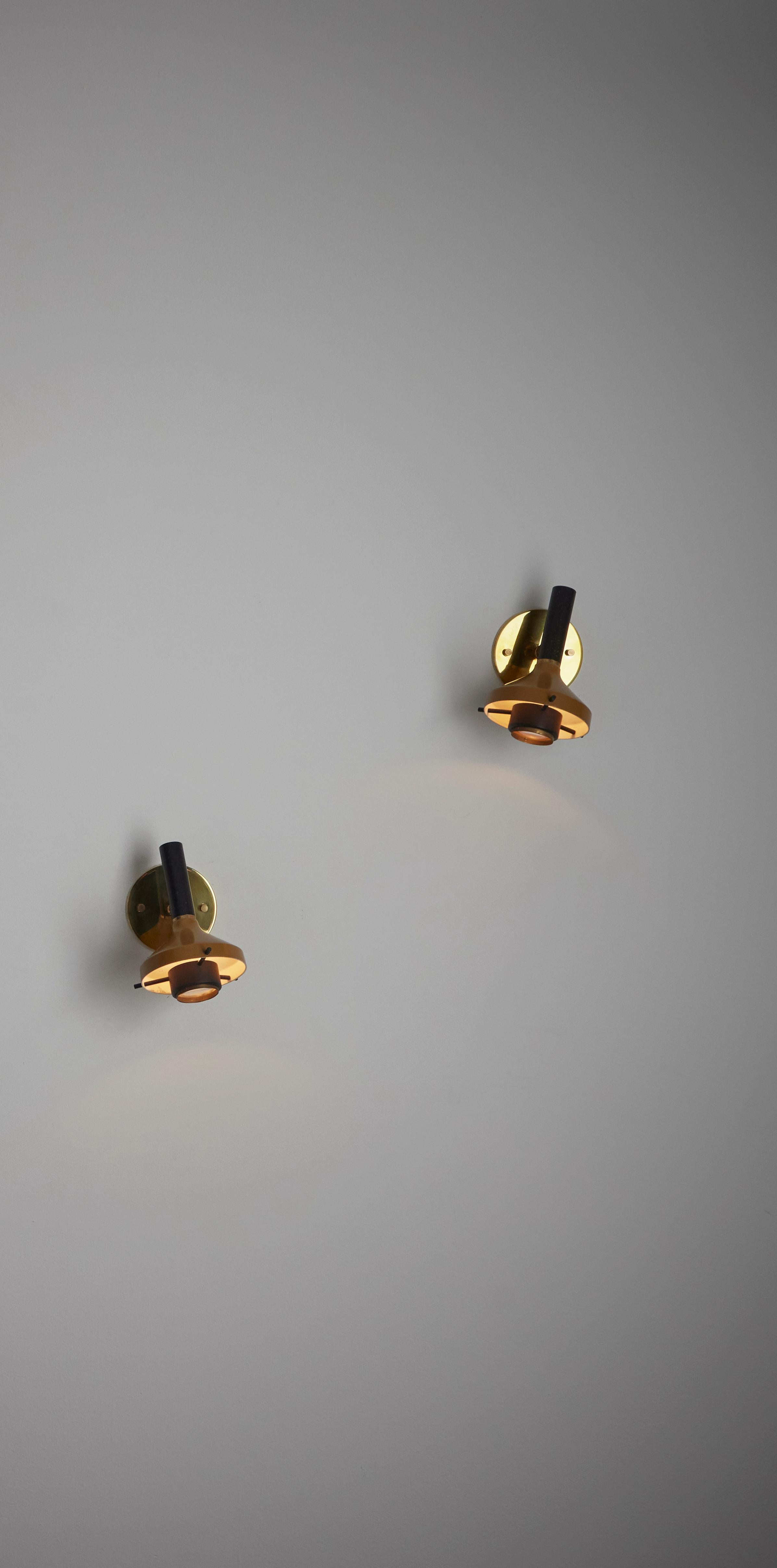 Polished Model 533 Sconces by Oscar Torlasco for Lumi