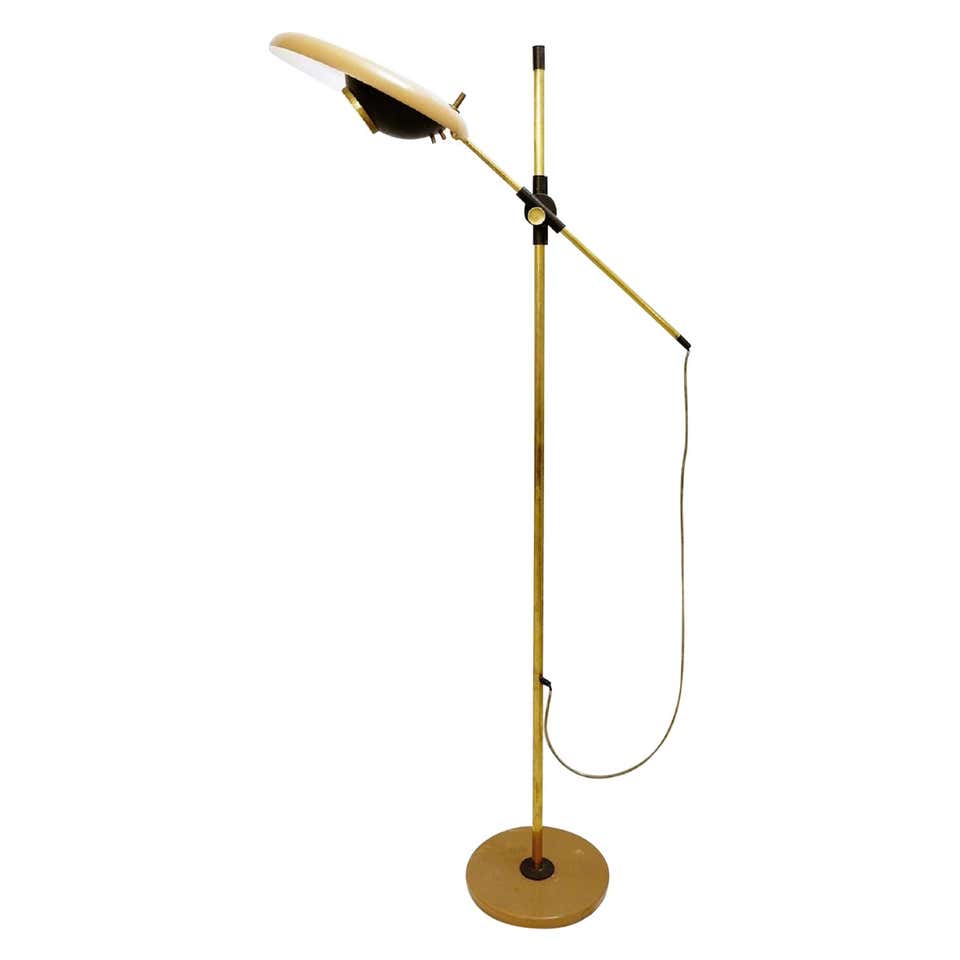 Massive Articulated Floor Lamp At 1stdibs
