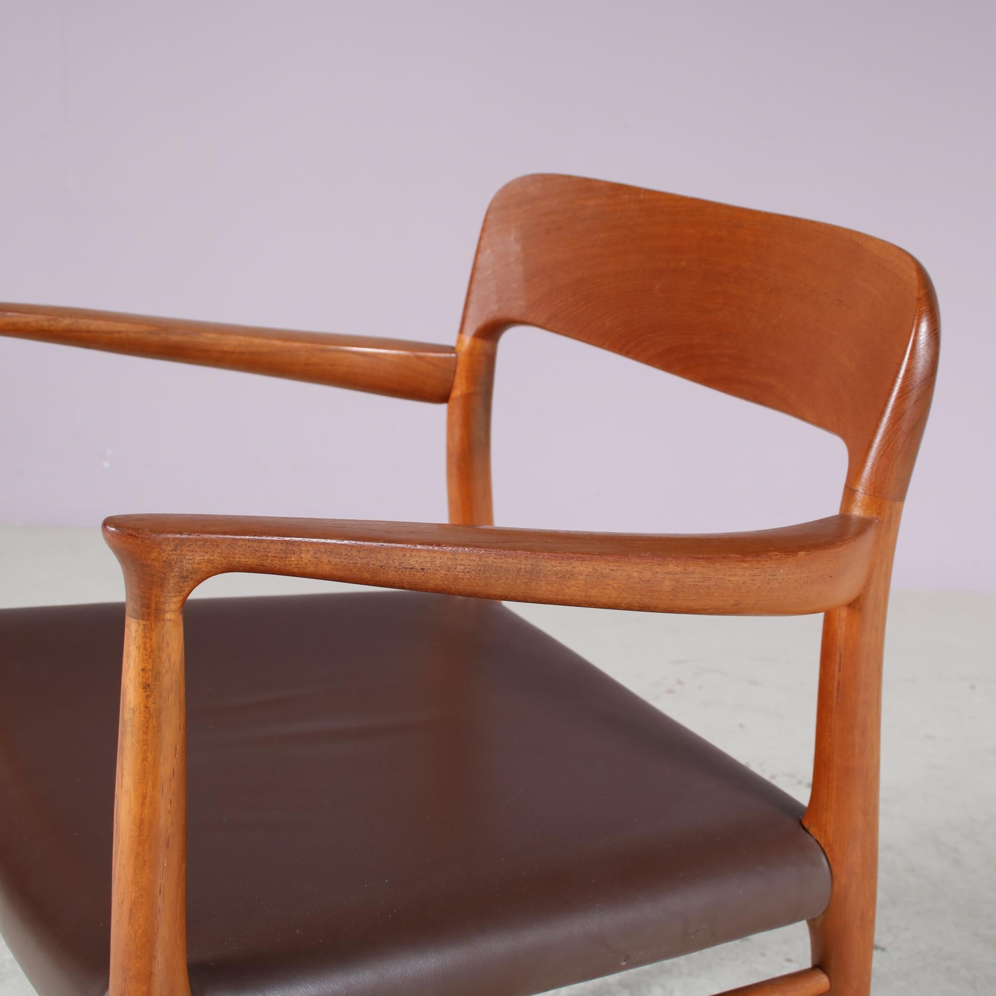Model 56 Dining Chairs by Niels Otto Moller for Moller, Denmark For Sale 4