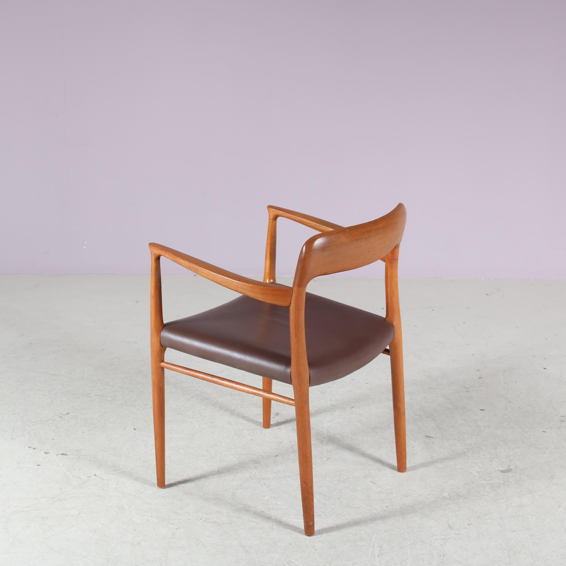 Model 56 Dining Chairs by Niels Otto Moller for Moller, Denmark For Sale 11