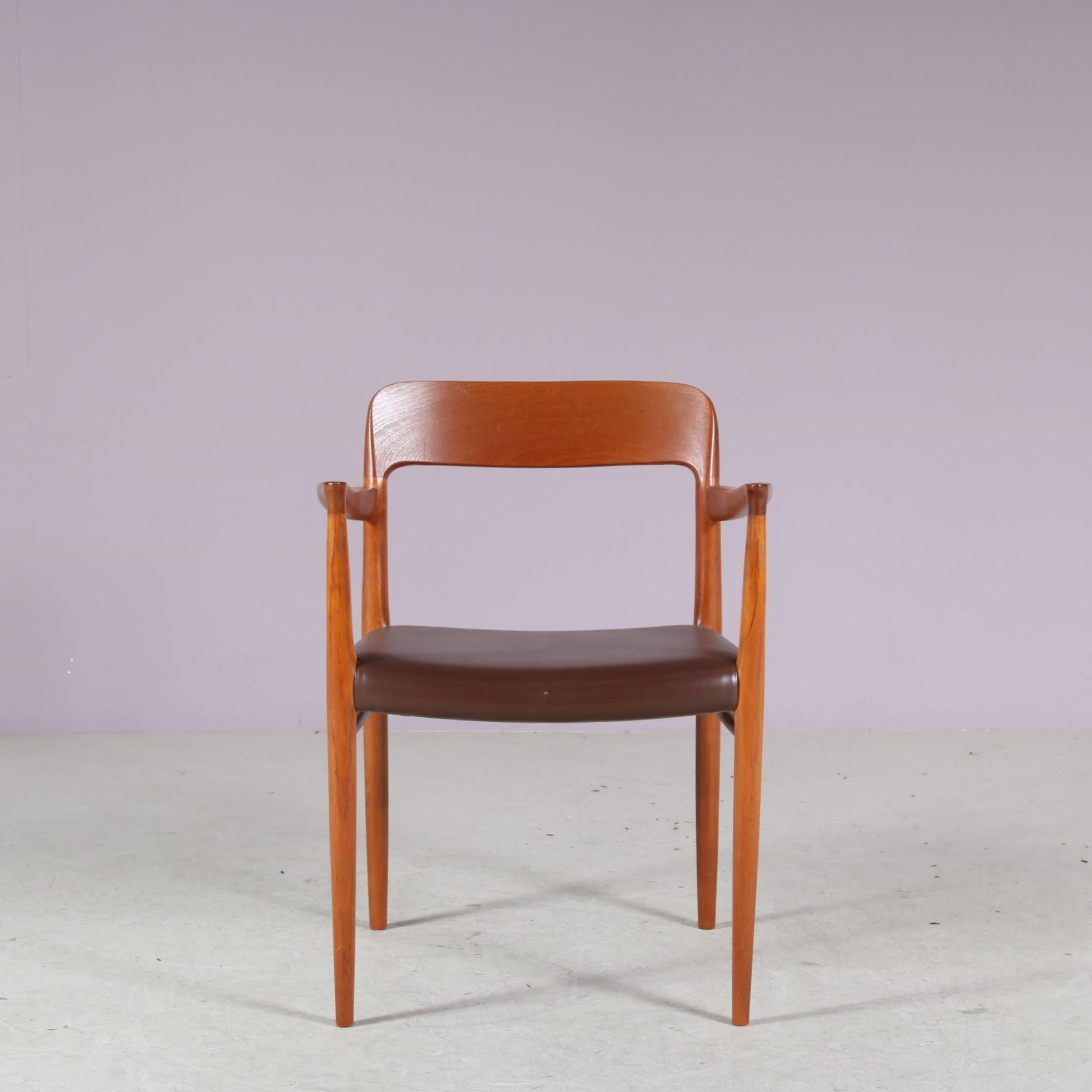 Model 56 Dining Chairs by Niels Otto Moller for Moller, Denmark For Sale 1
