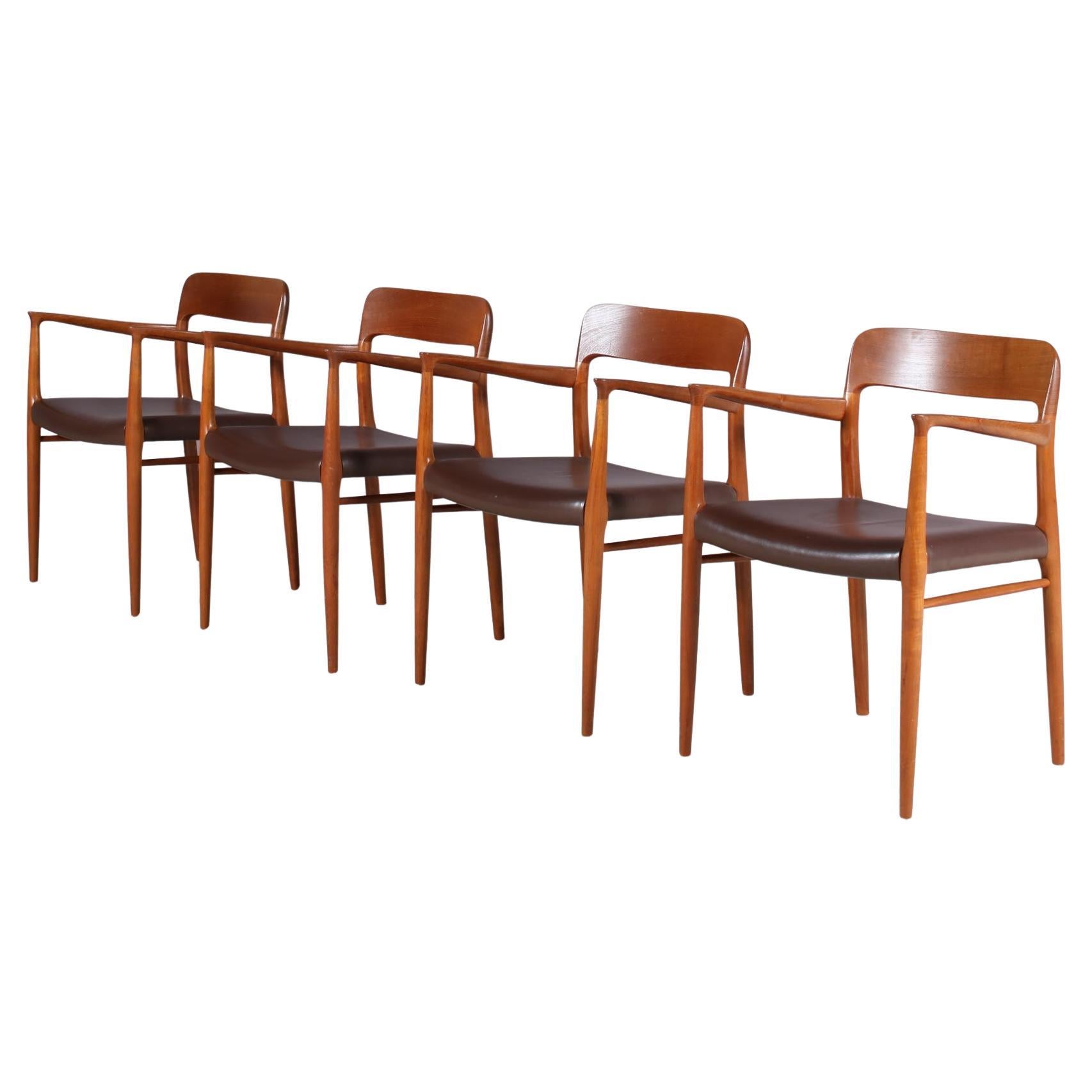 Model 56 Dining Chairs by Niels Otto Moller for Moller, Denmark