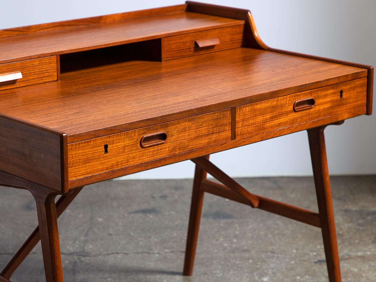 Model 56 Teak Desk by Arne Wahl Iversen For Sale 1