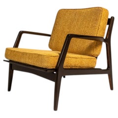 Chaise Model 596 par Lawrence Peabody & Ib Kofod-Larsen pour Selig, Danemark, années 1950