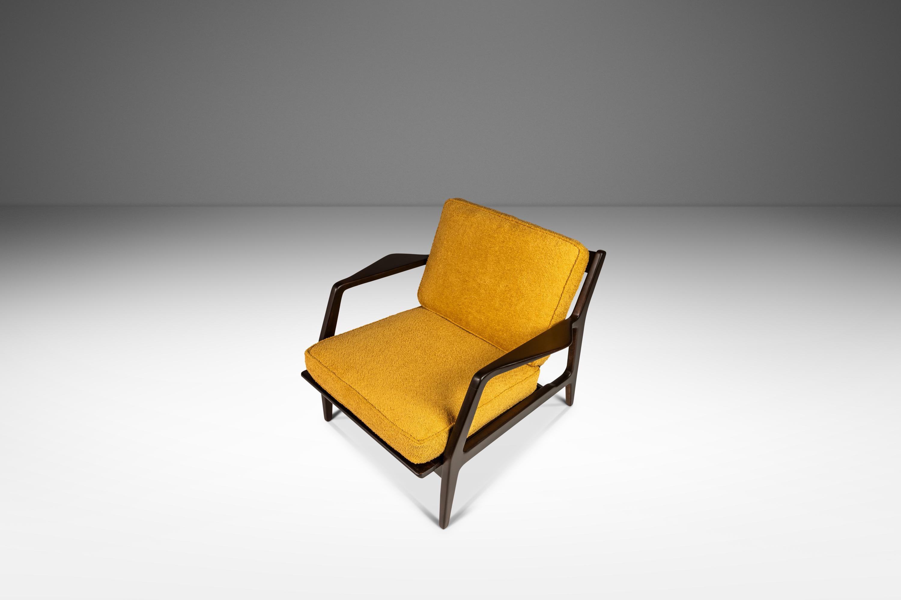 Mid-20th Century Model 596 Lounge Chair by Lawrence Peabody & Ib Kofod Larsen for Selig, c. 1950s For Sale