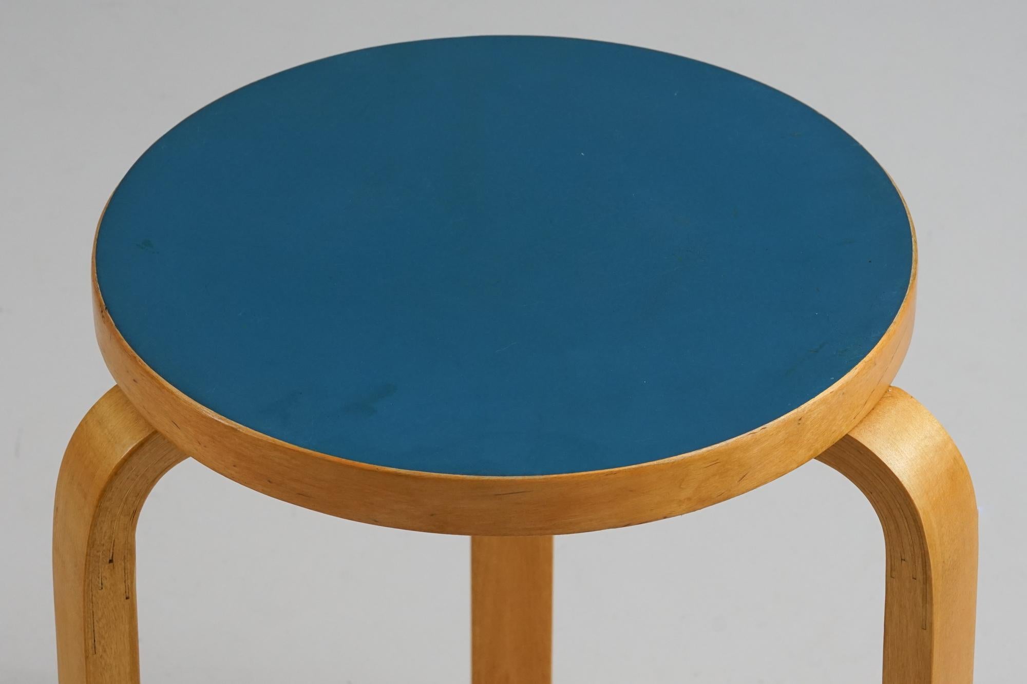 Scandinavian Modern Model 60 Stool, Alvar Aalto, Artek, 1950/1960s For Sale