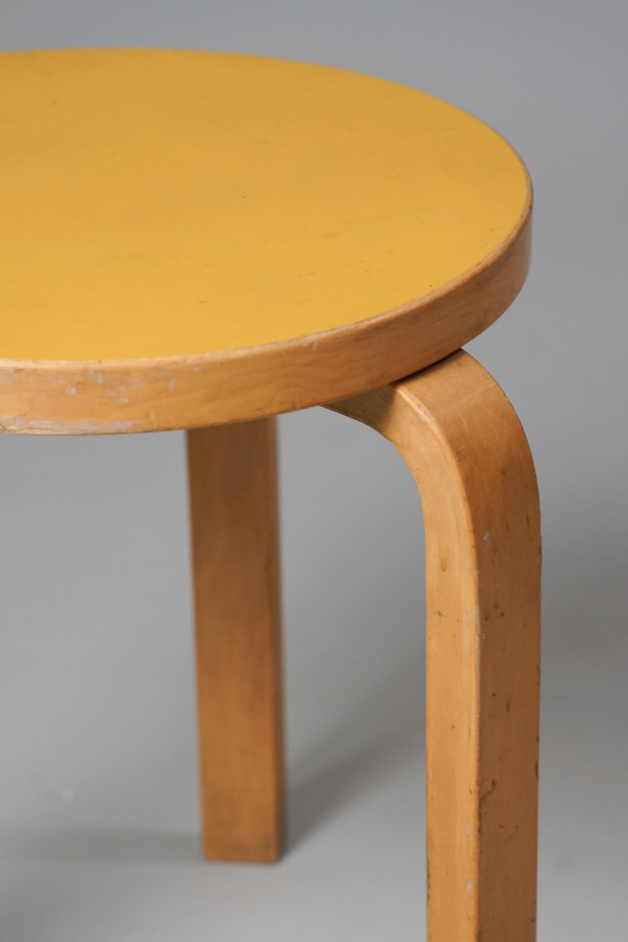 Finnish Model 60 Stool, Alvar Aalto, Artek, 1950/1960s For Sale